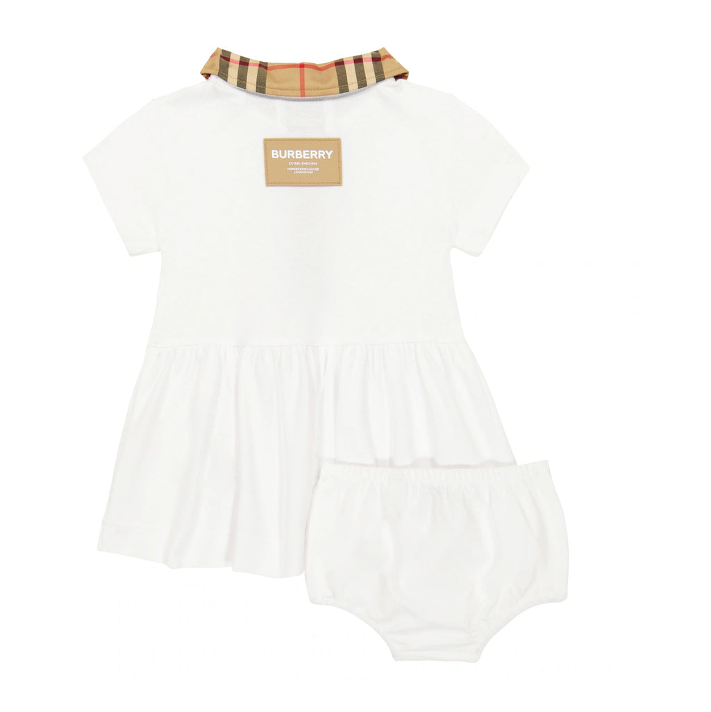 Baby Girls White Cotton Dress Set