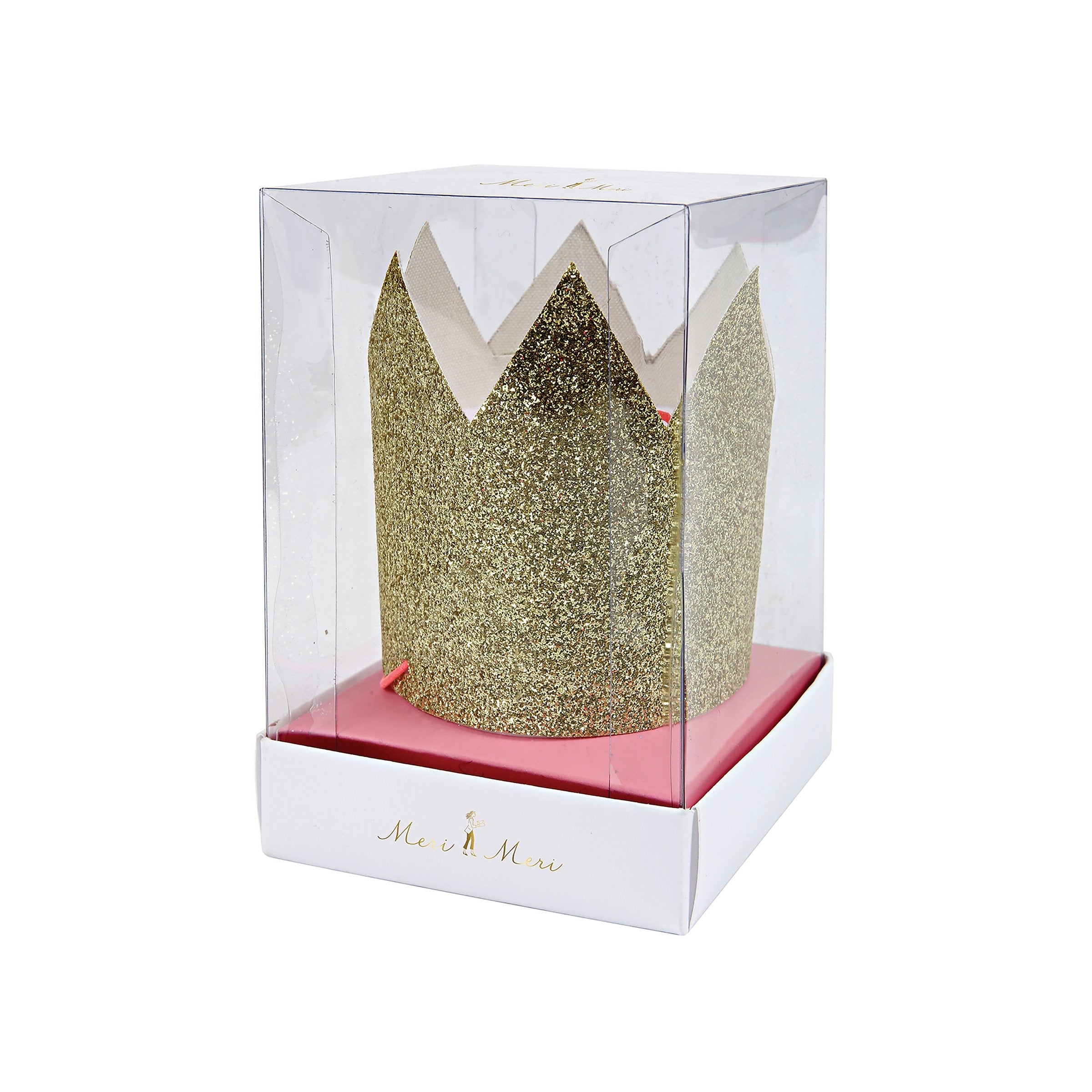 gold glitter mini crowns