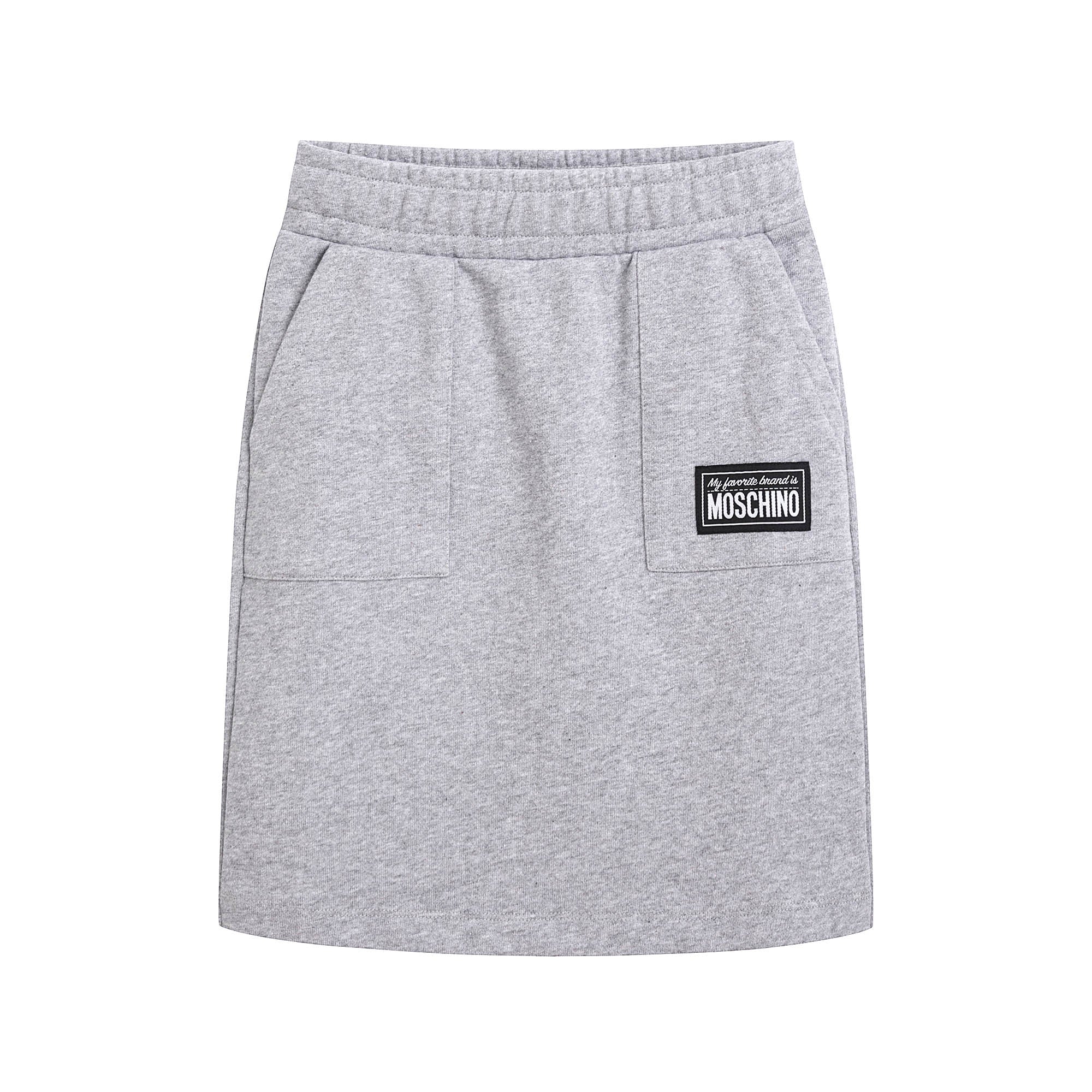 Girls Grey Cotton Skirt