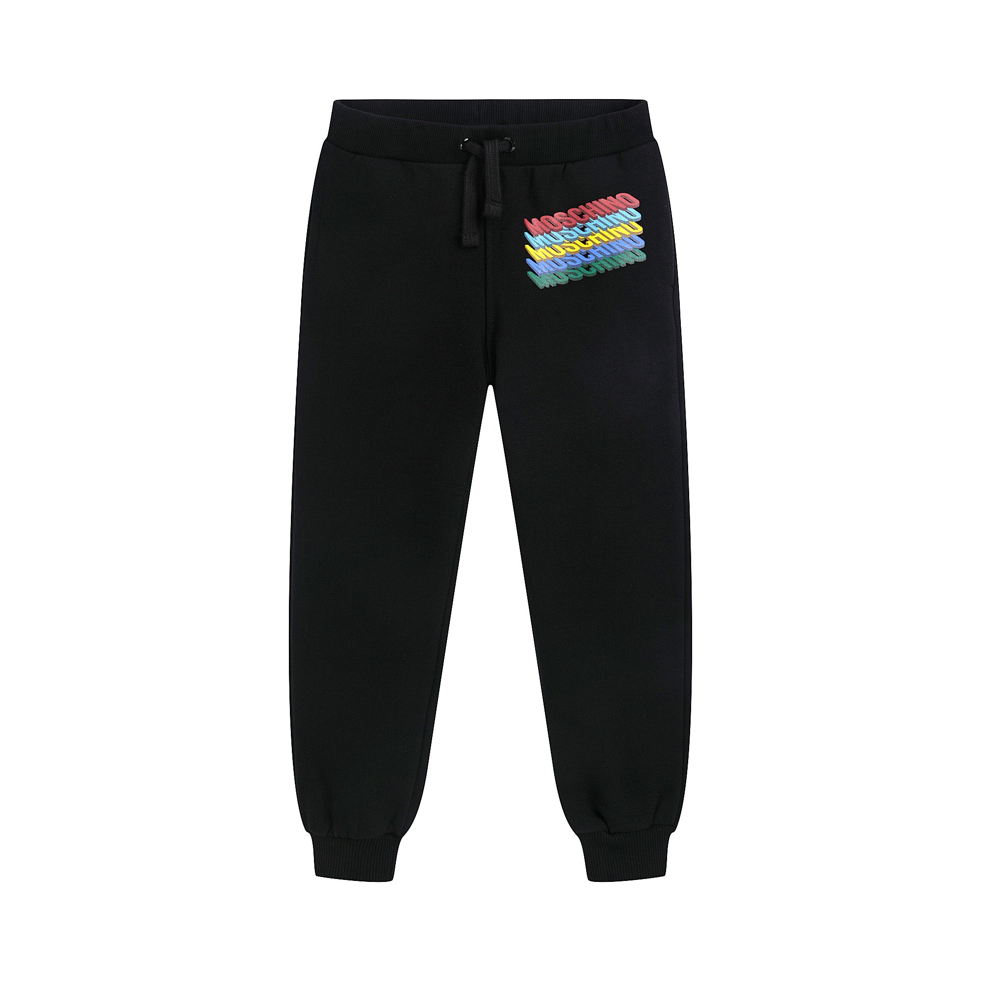 Boys & Girls Black Cotton Trousers