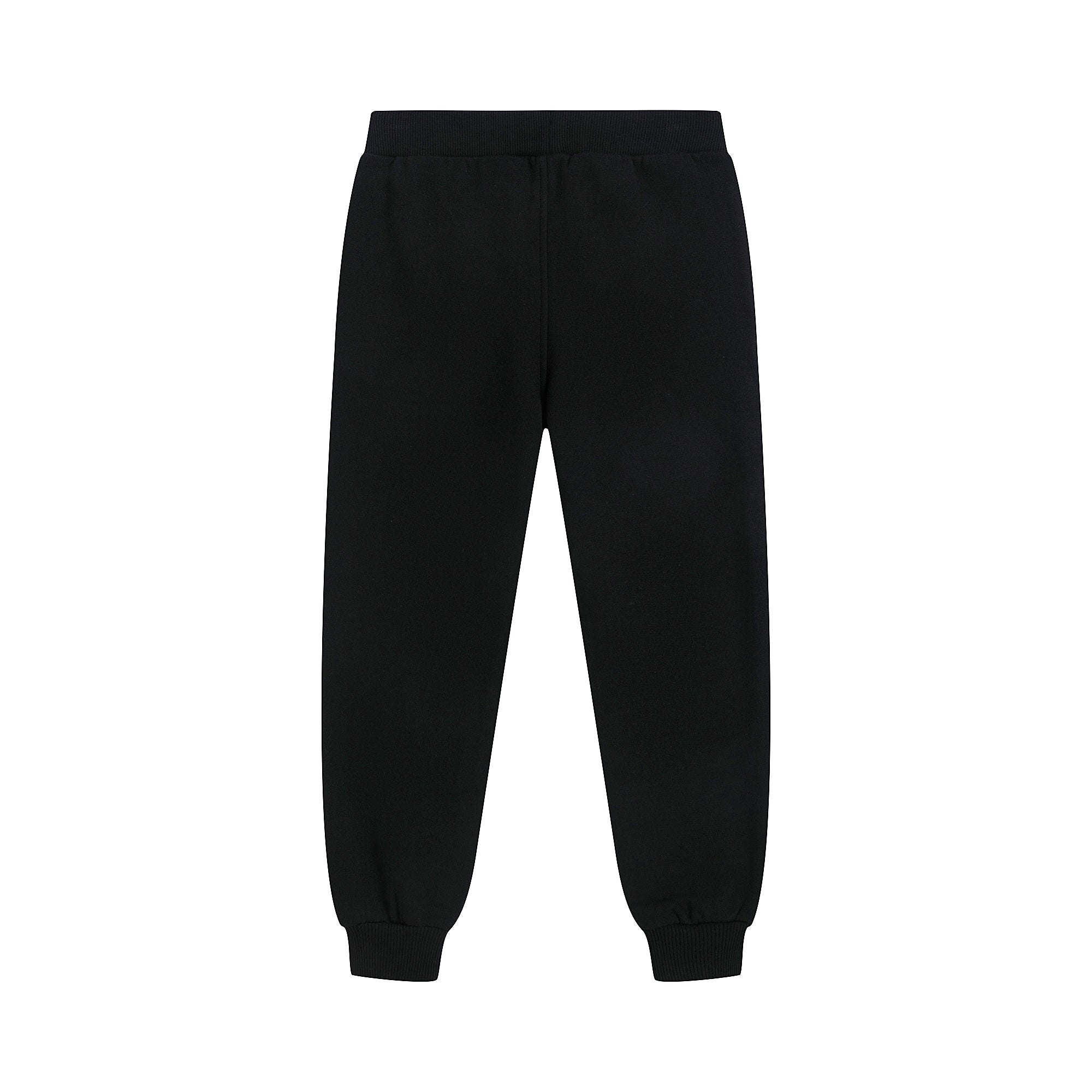 Boys & Girls Black Cotton Trousers