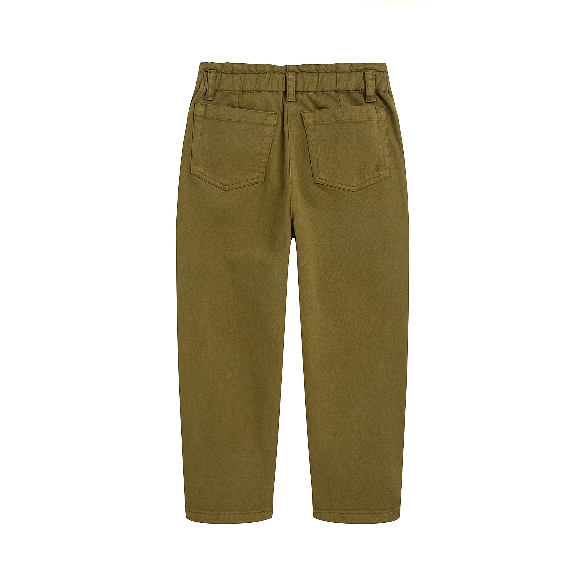 Girls Green Bronze Cotton Trousers