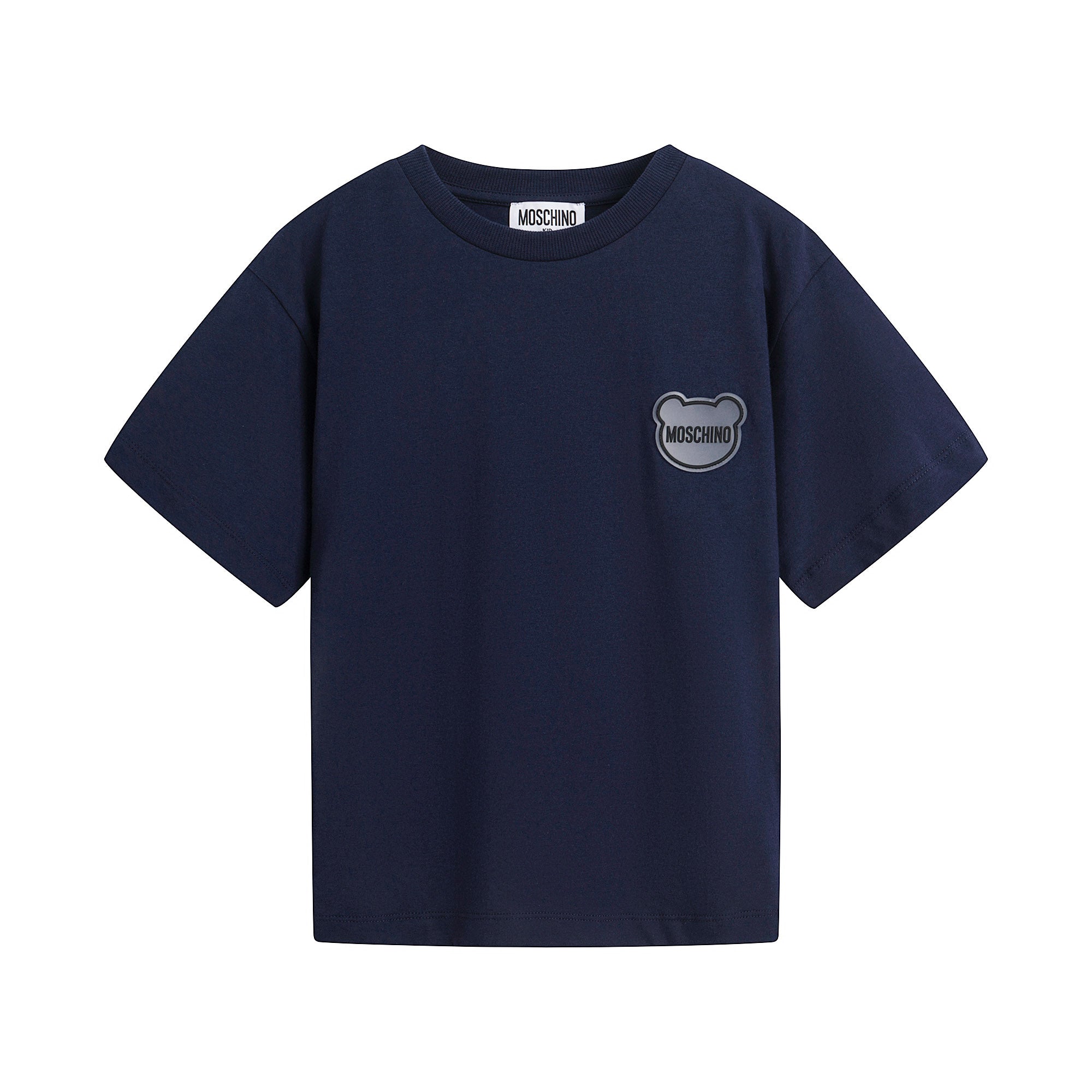 Boys & Girls Navy Cotton T-Shirt