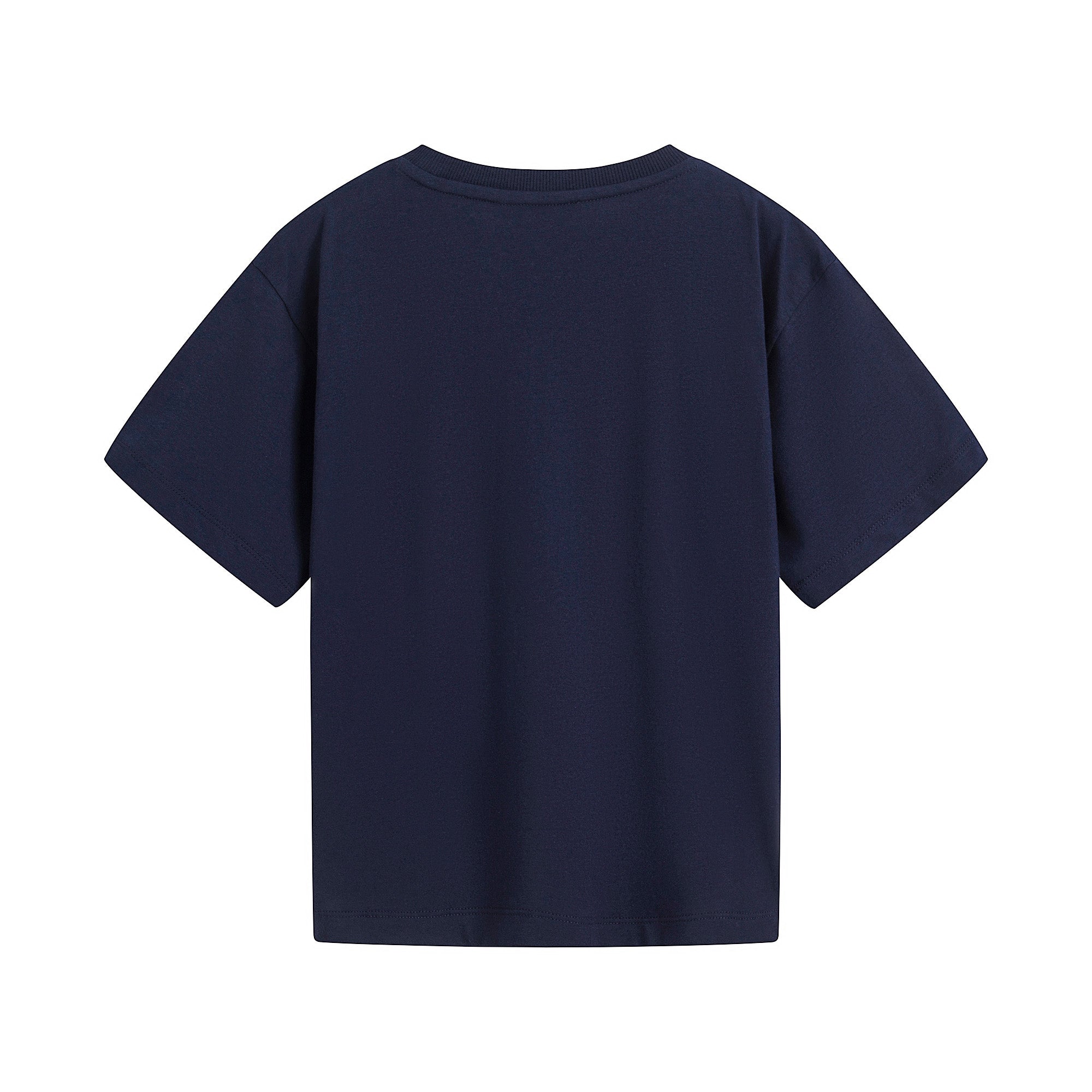 Boys & Girls Navy Cotton T-Shirt