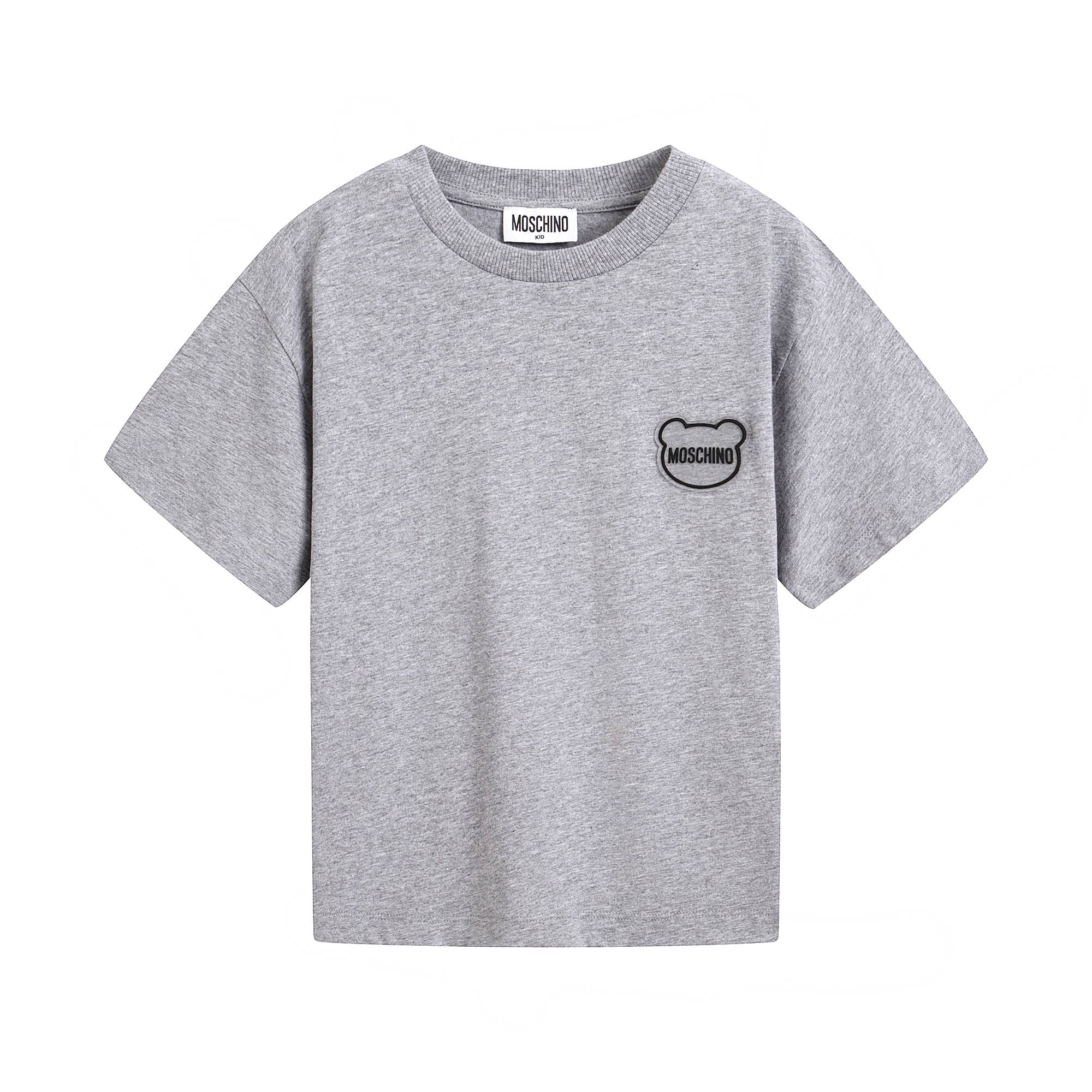 Boys & Girls Grey Cotton T-Shirt