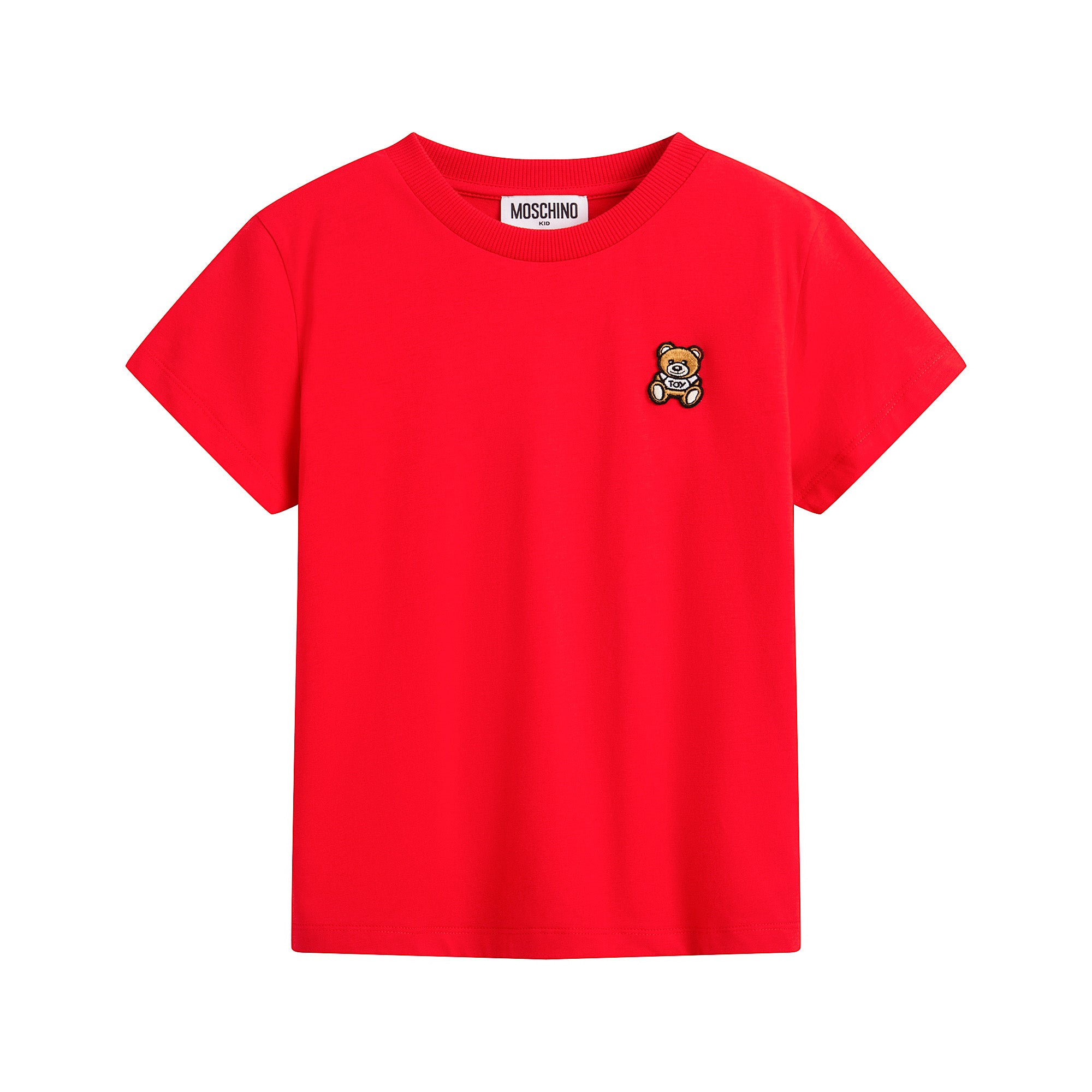 Boys & Girls Red Cotton T-Shirt