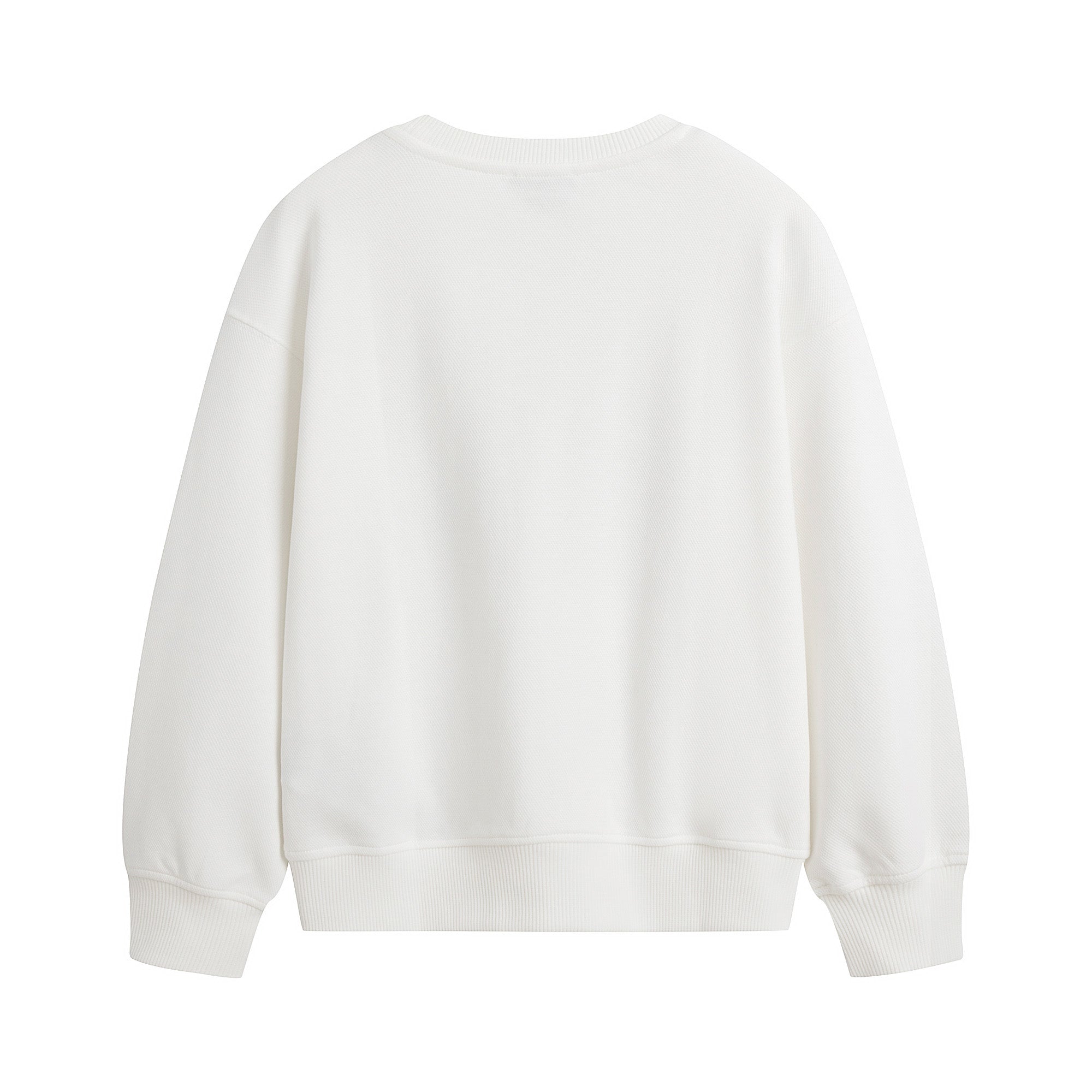 Boys & Girls White Printed Cotton Sweatshirt