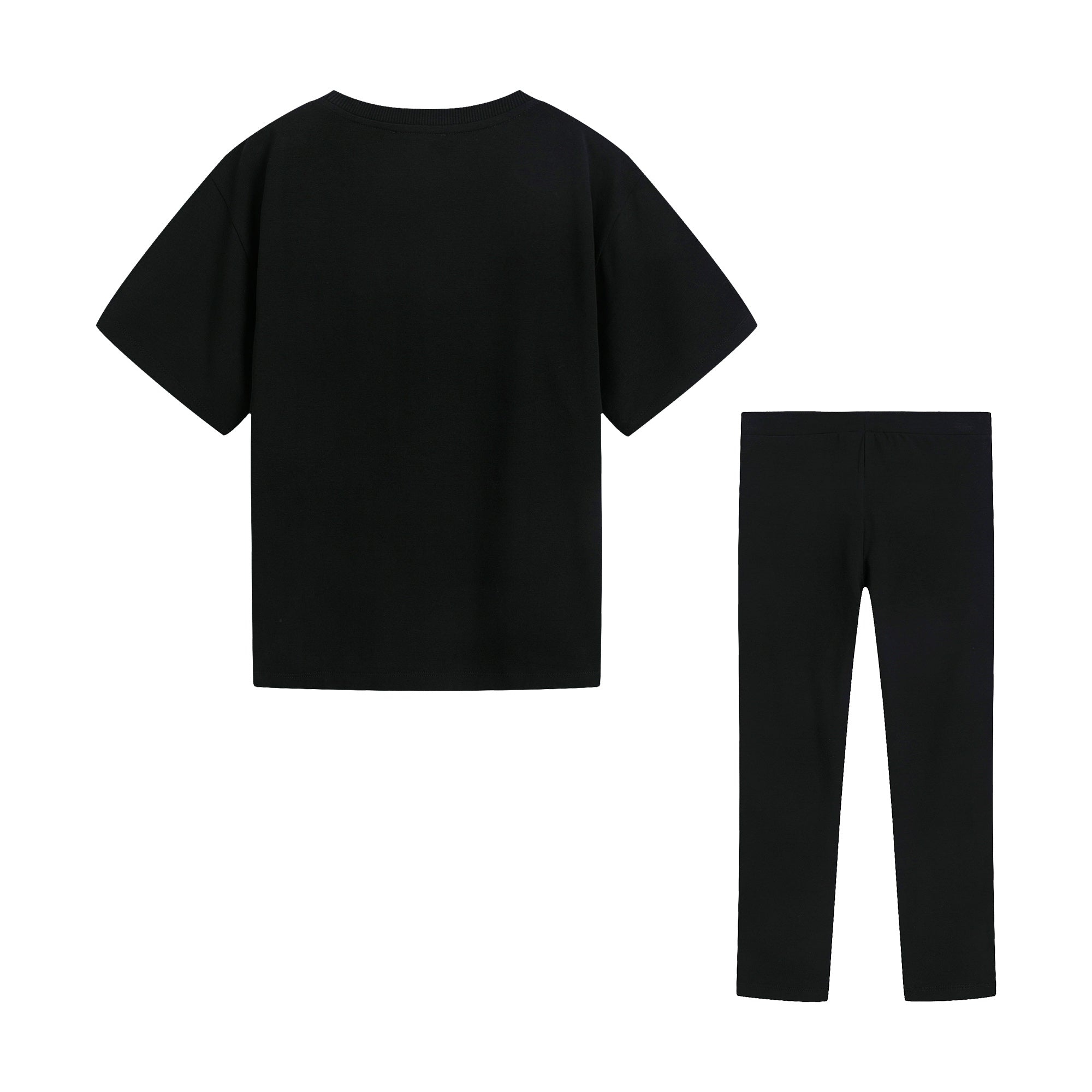 Girls Black Cotton Set