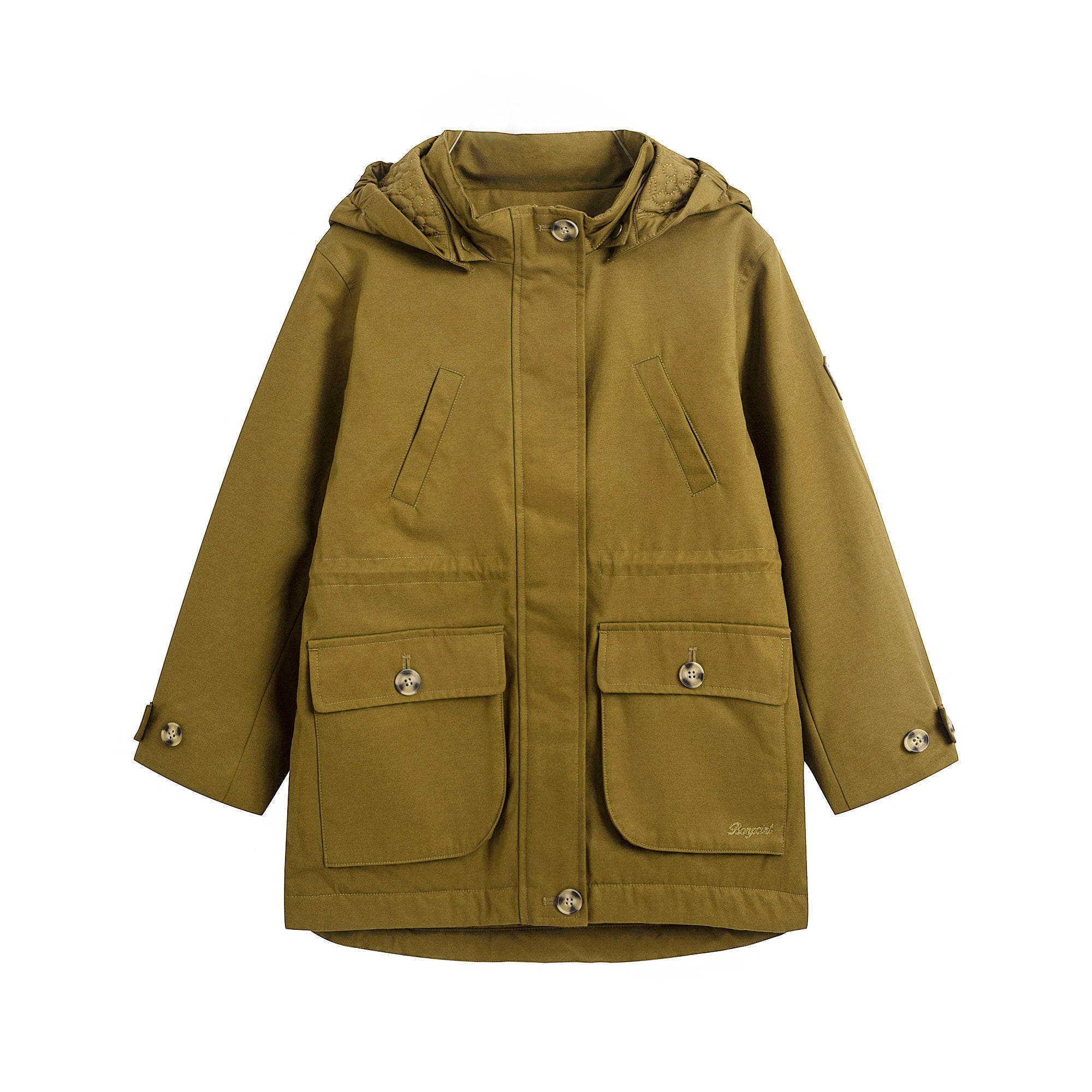 Girls Bronze Green Coat