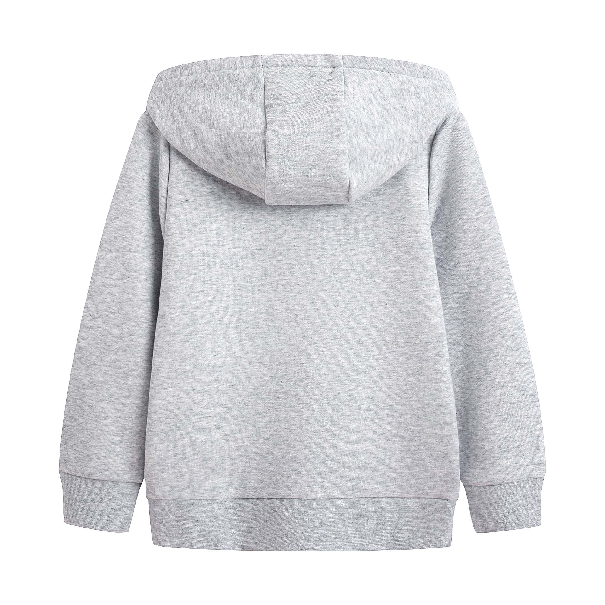 Boys Grey Cotton Zip-Up Top