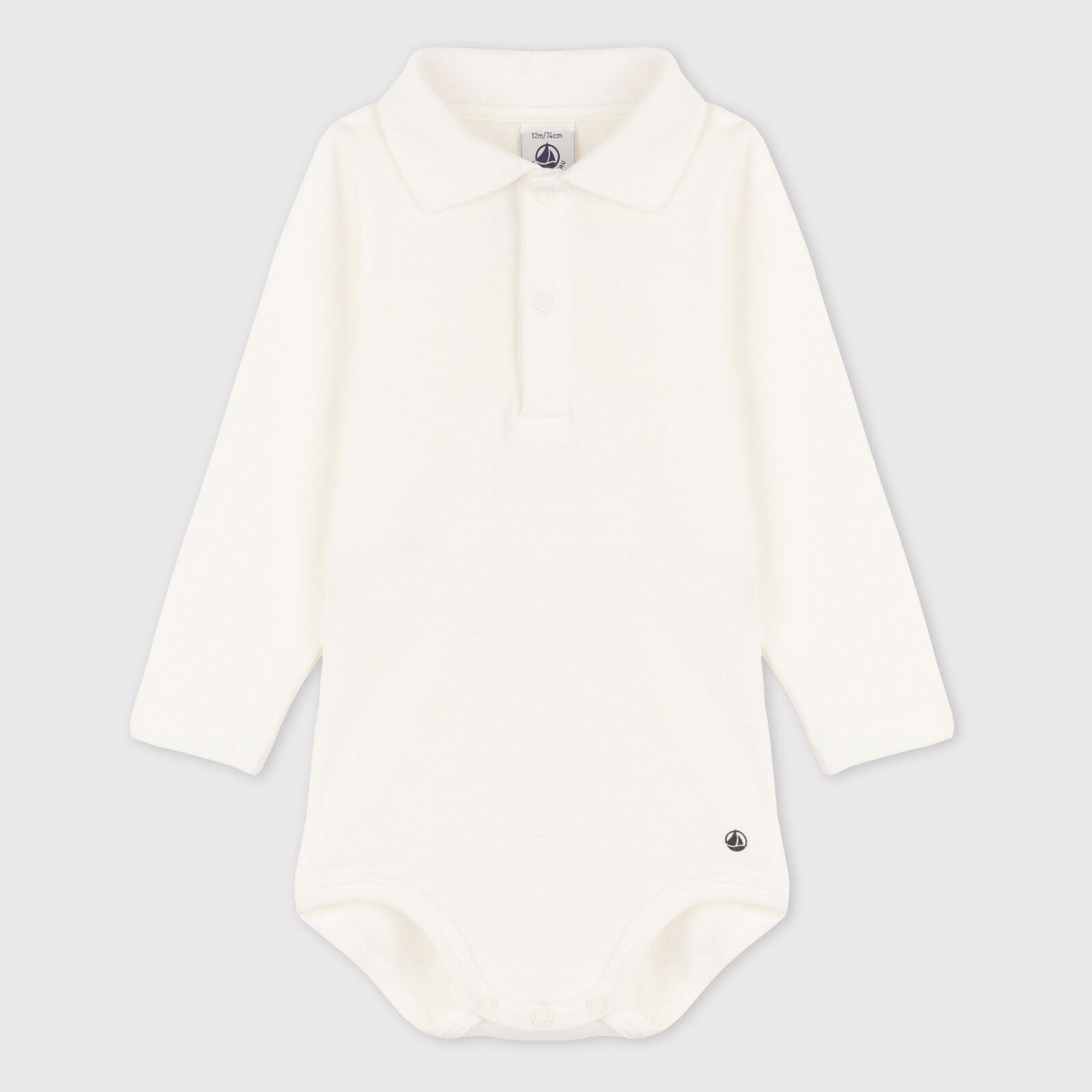 Baby Boys & Girls White Cotton Babysuit