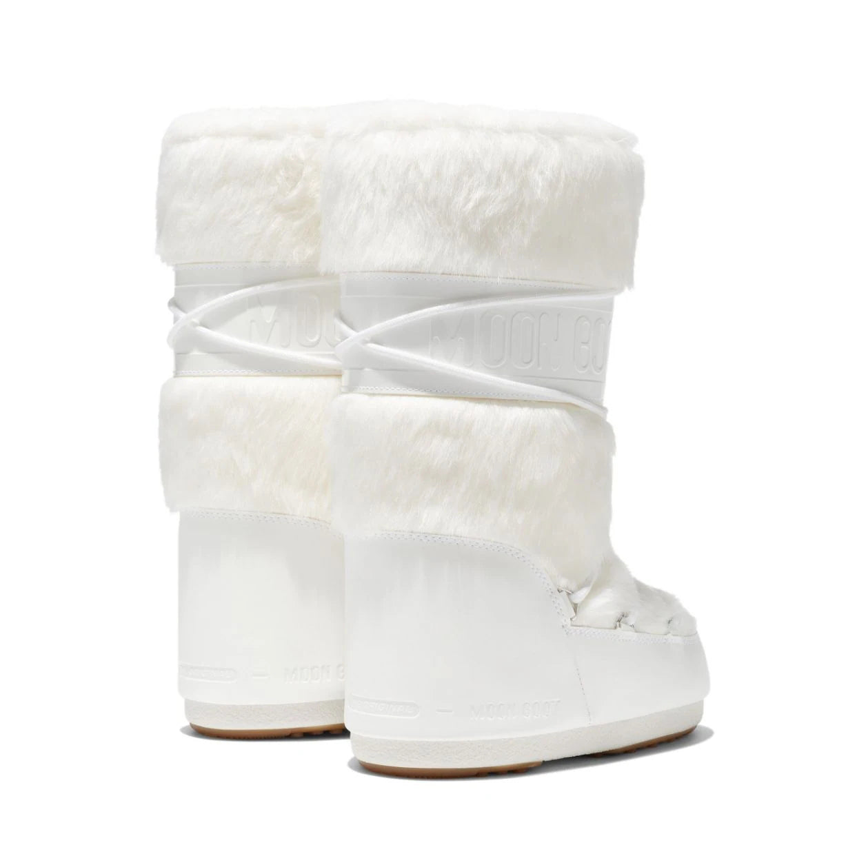 Women White "ICON FAUX FUR" Boots