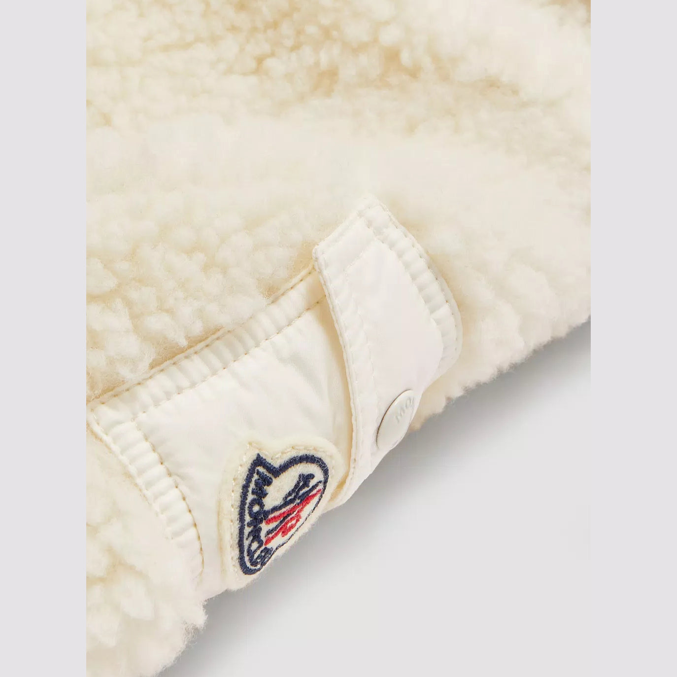 Baby Boys White Sherpa Babysuit