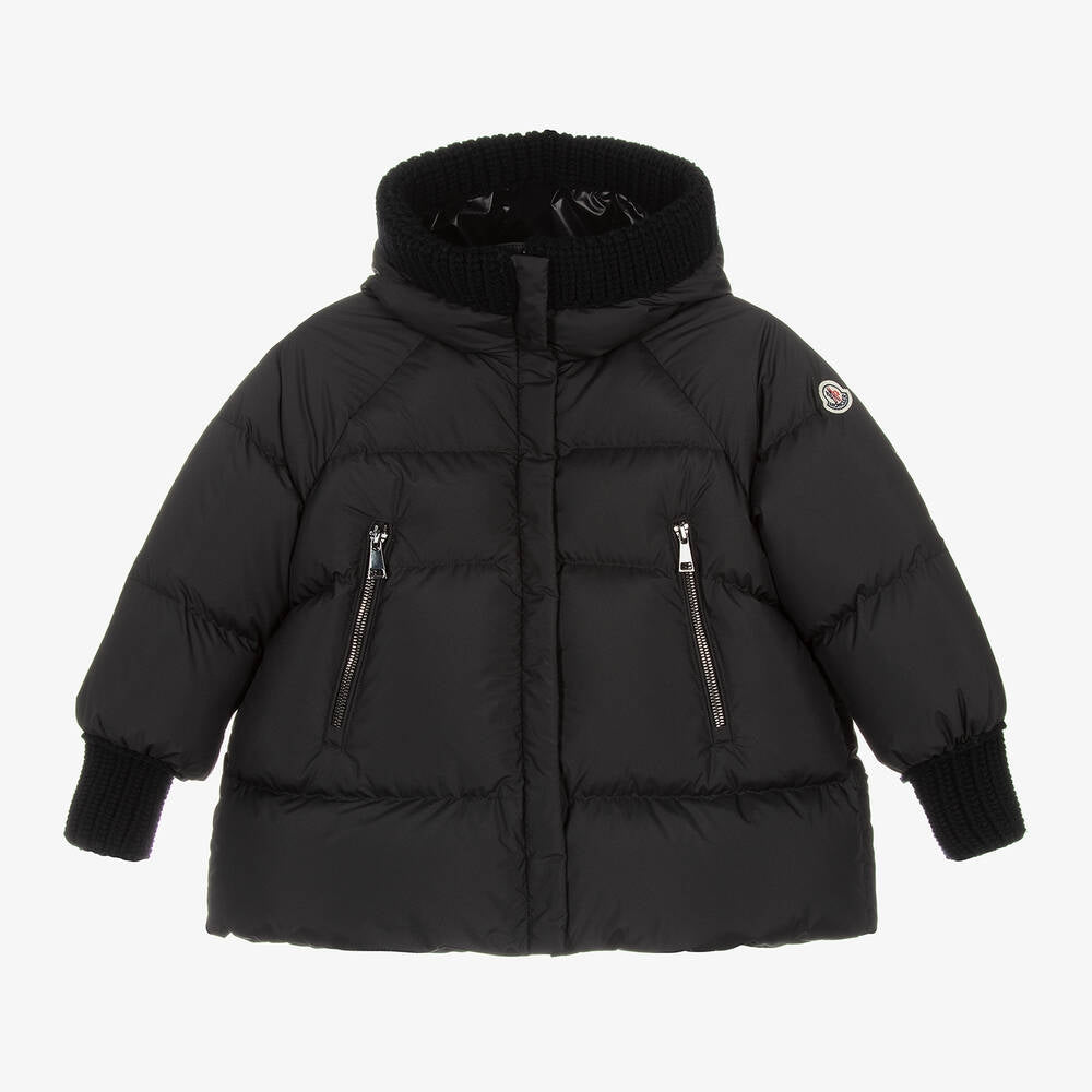 Girls Black "RONDA" Padded Down Coat