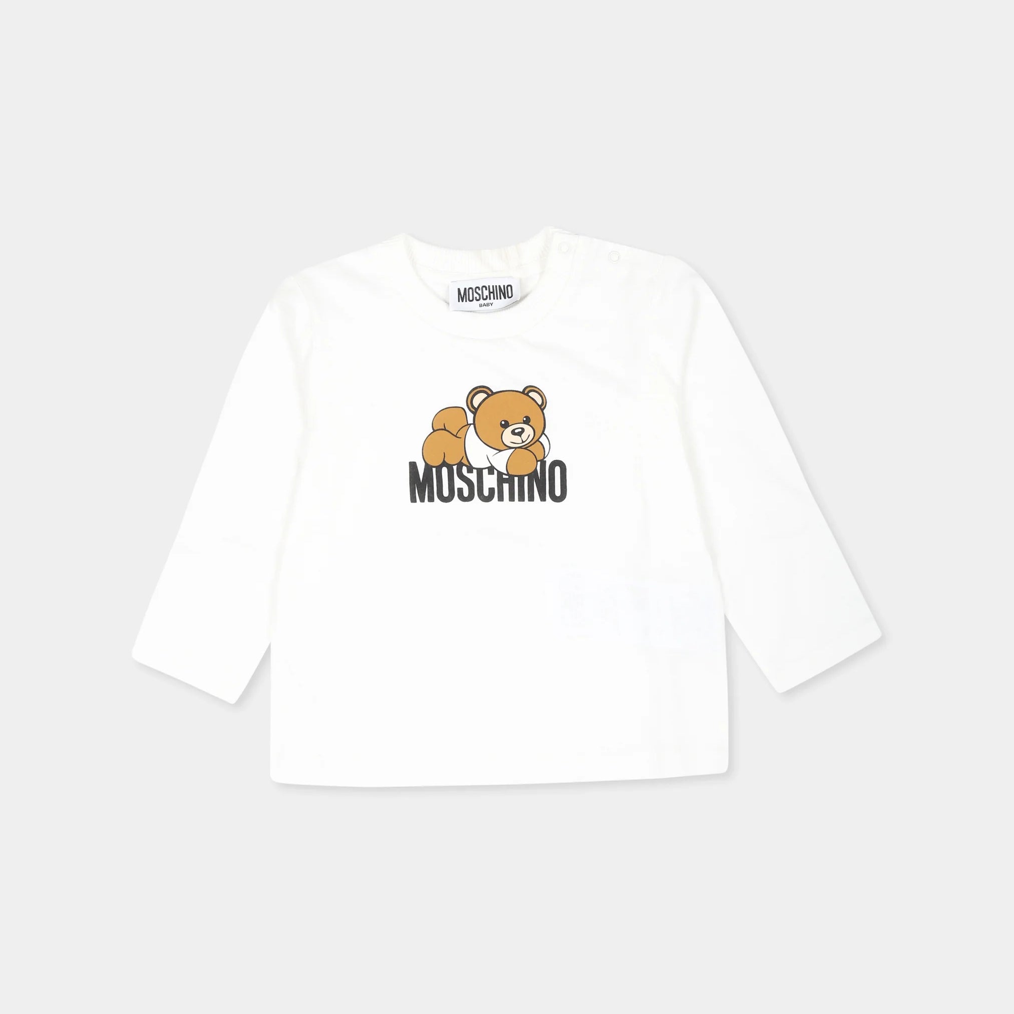 Baby Boys & Girls White Cotton T-Shirt