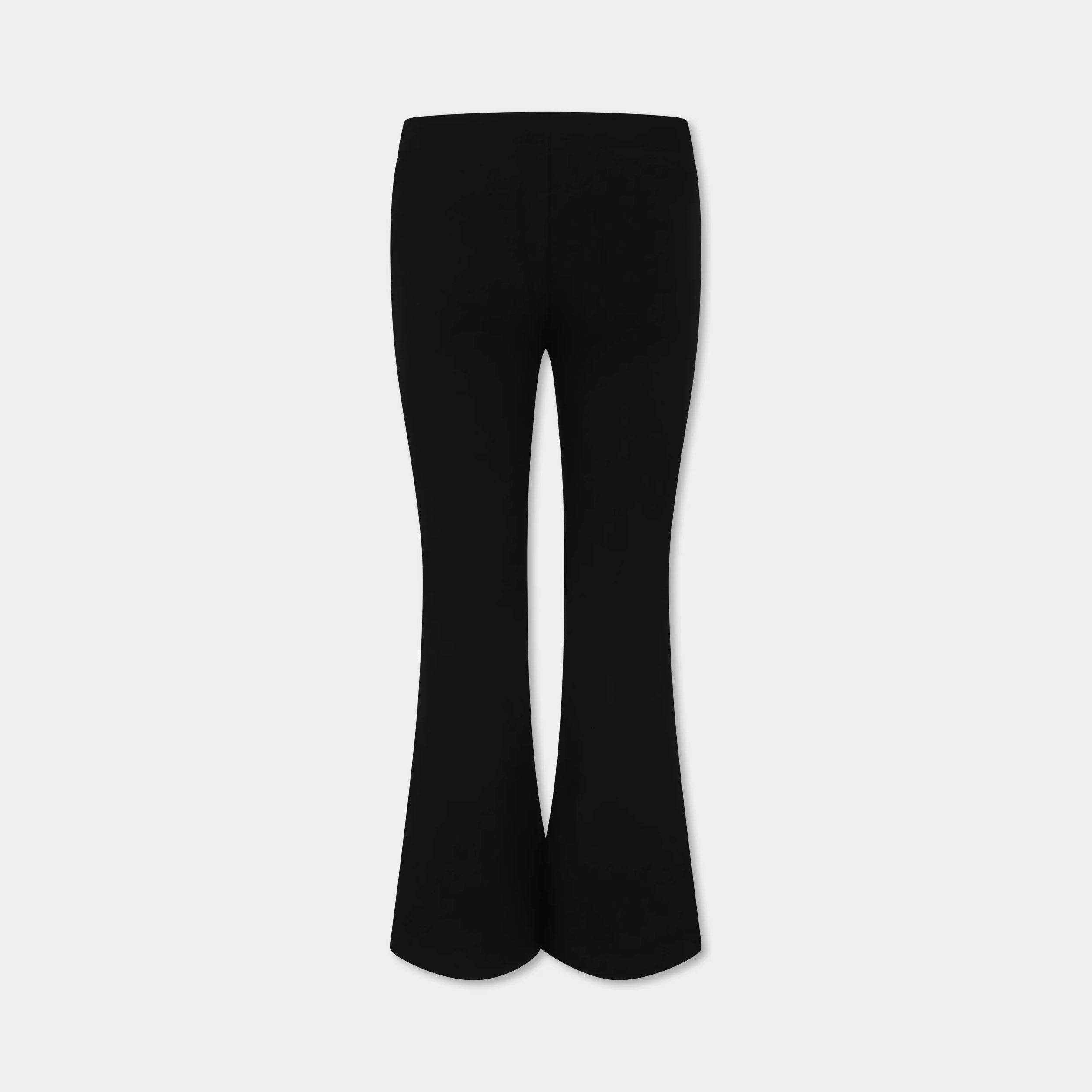 Girls Black Cotton Flared Trousers