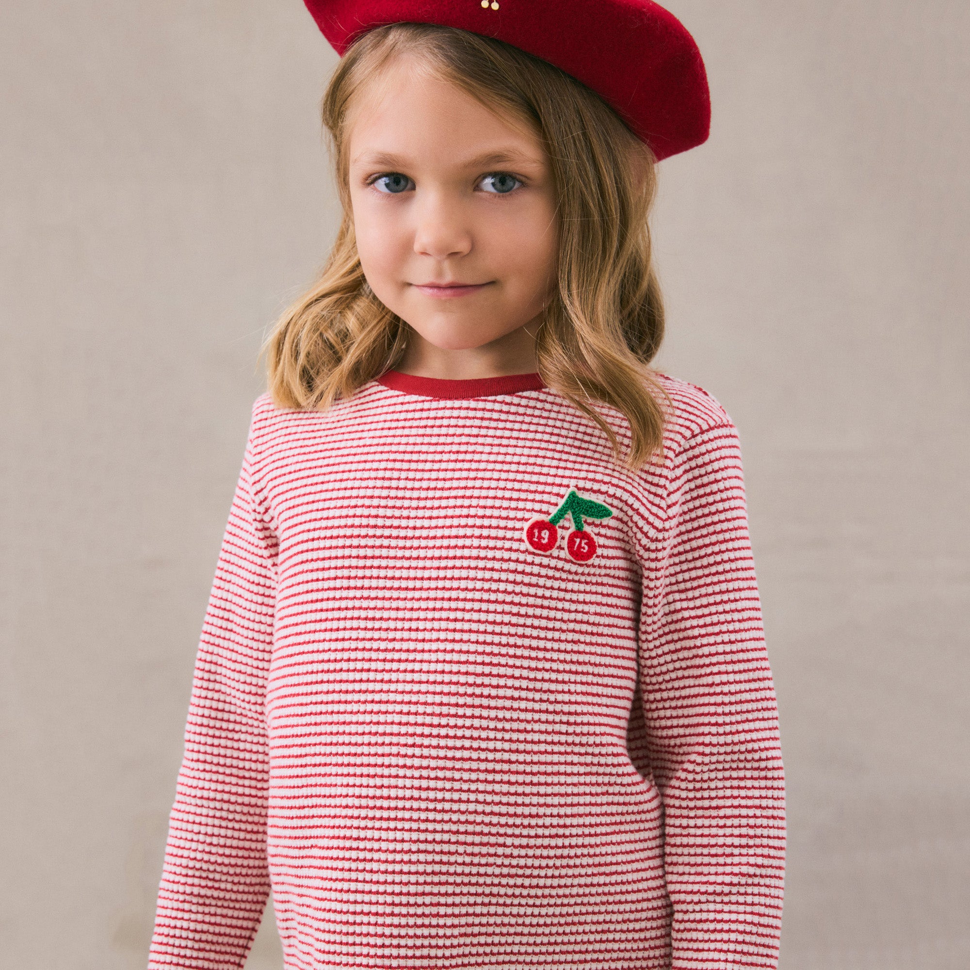 Girls Red Wool Beret