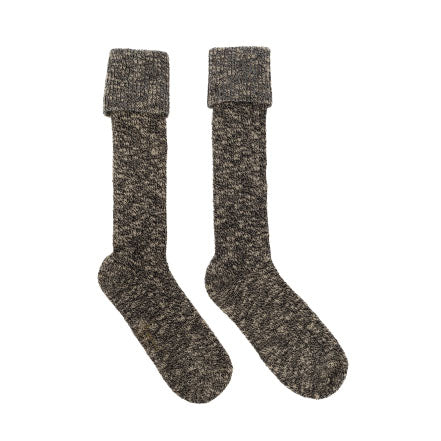 Girls Grey Cotton Long Socks