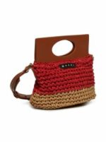 Girls Bright Red Woven Bag