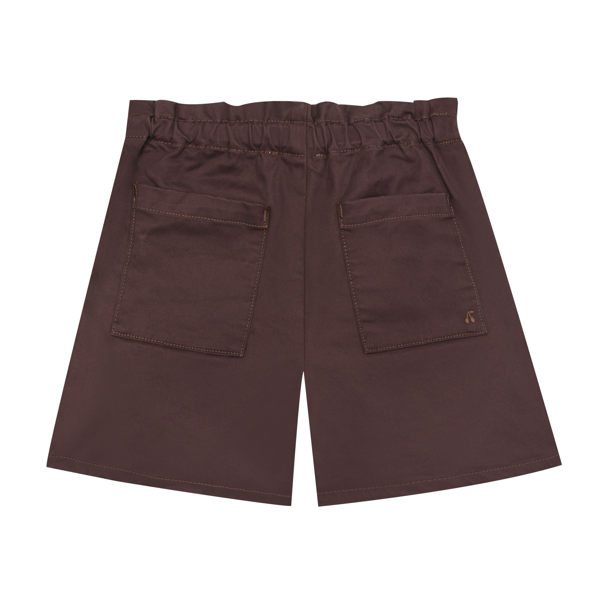 Girls Wine Red Cotton Shorts