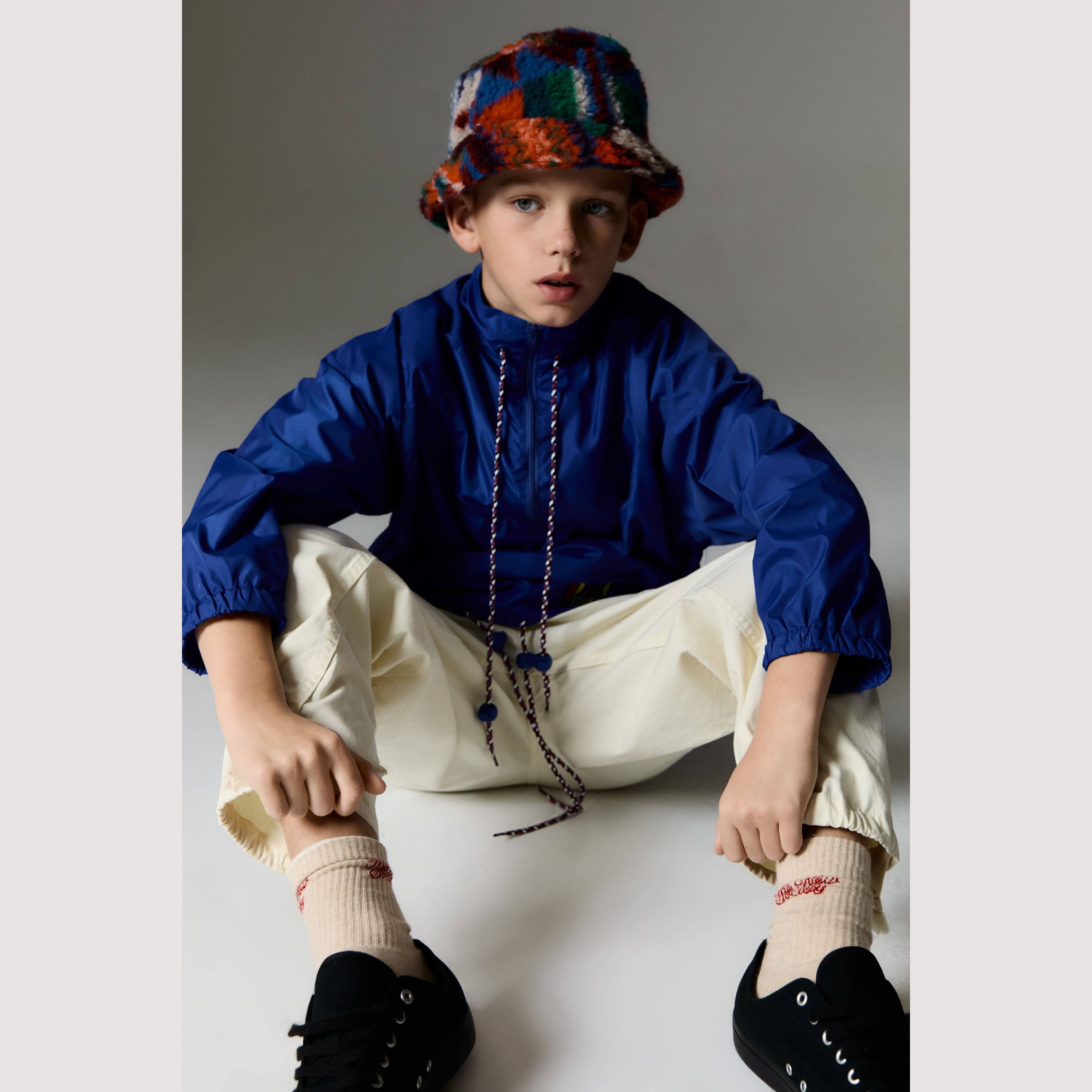 Boys & Girls White Cotton Trousers