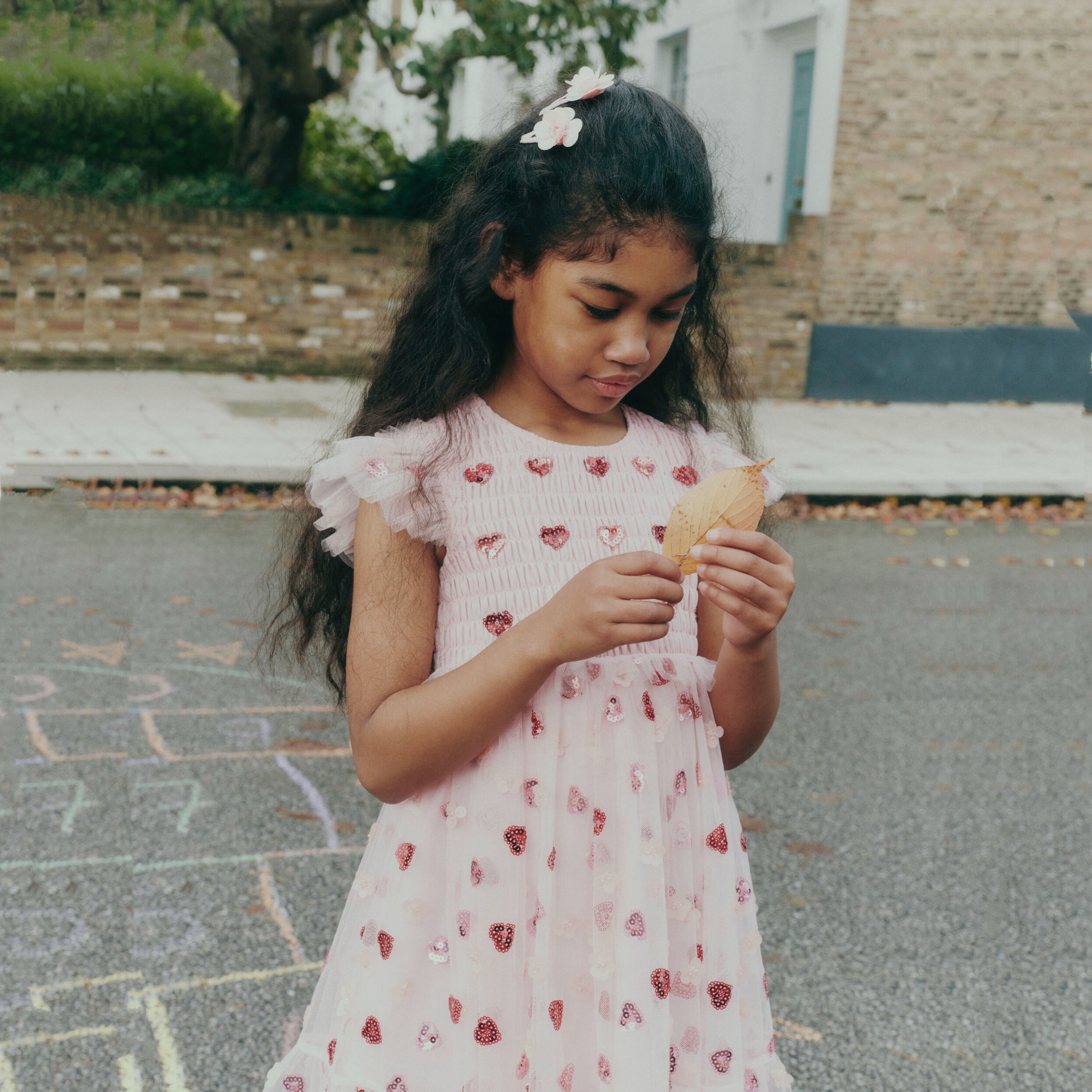 Girls Pink Sequin Tulle Dress