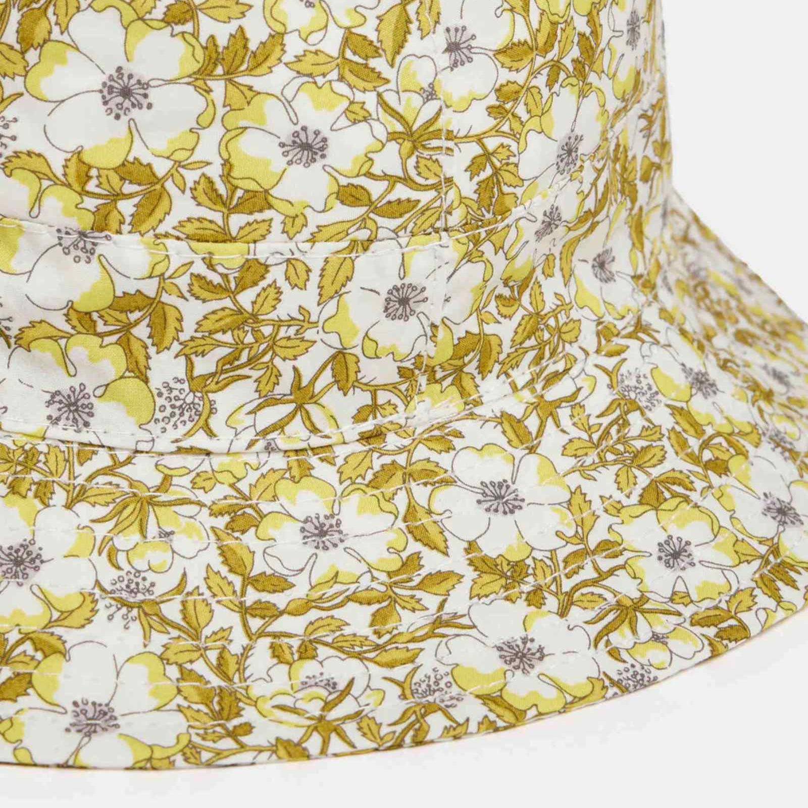 Girls Yellow Floral Bucket Hat