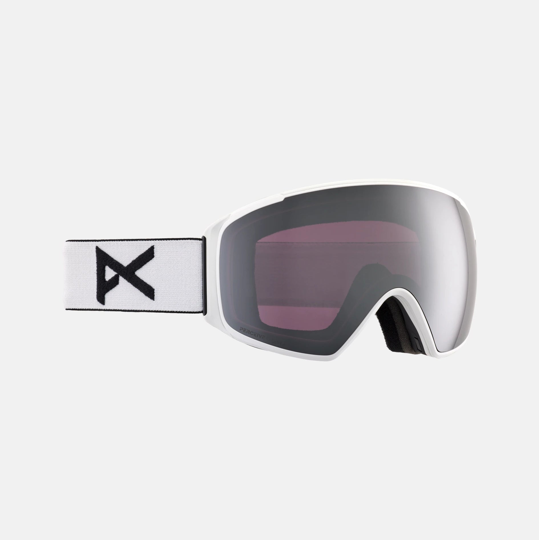 Adult White Ski Goggle & Face Mask Set(Anon M4S球面镜)