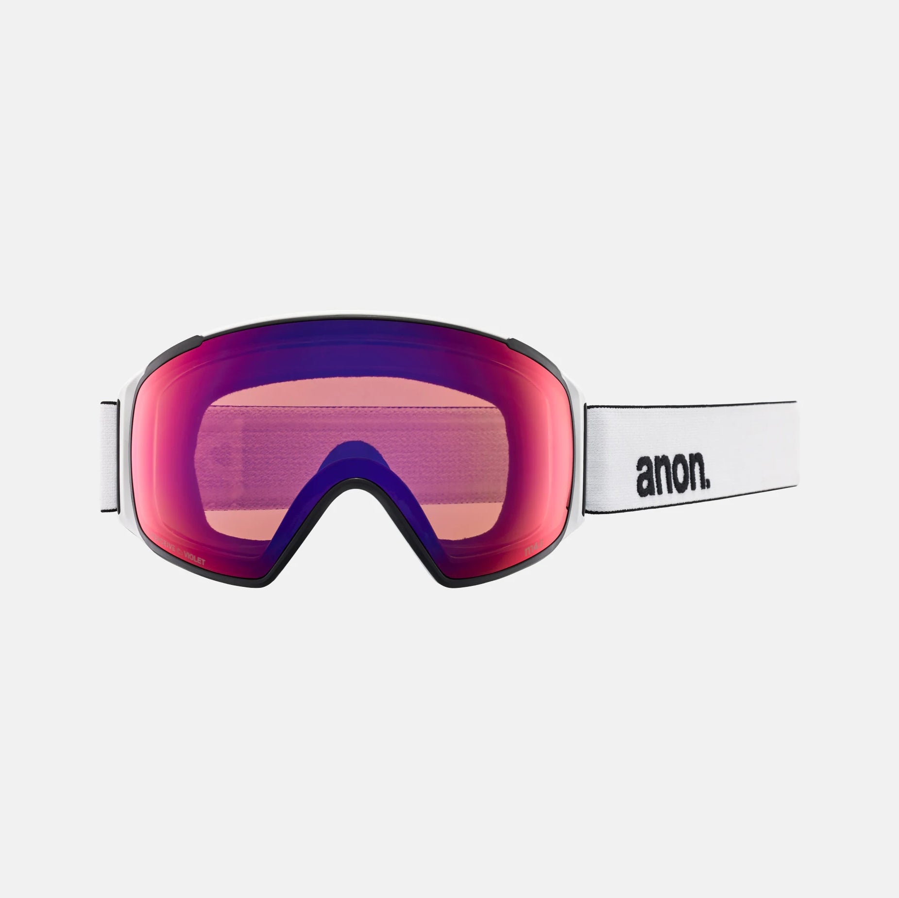 Adult White Ski Goggle & Face Mask Set(Anon M4S球面镜)