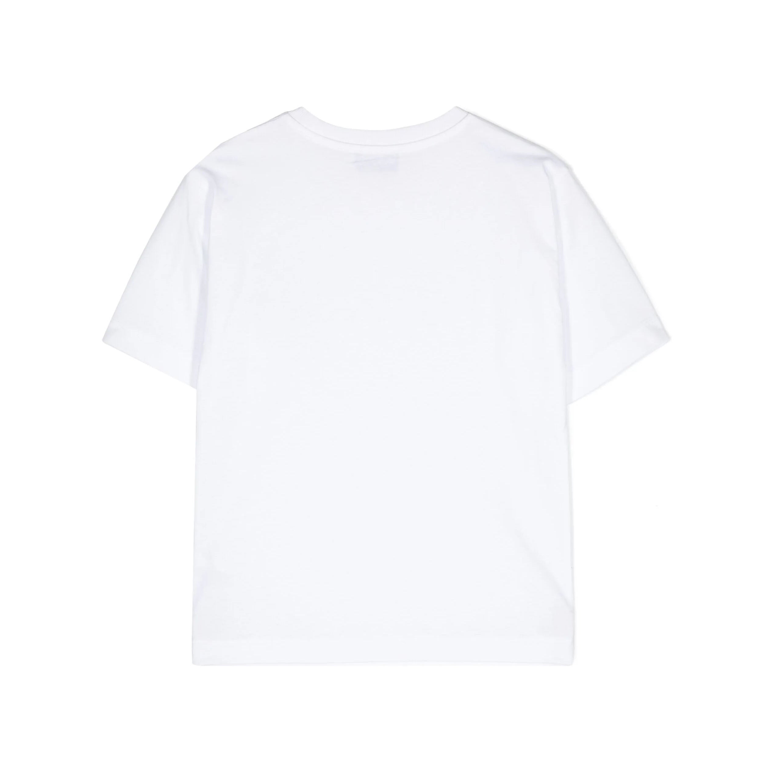 Boys & Girls White Cotton T-Shirt