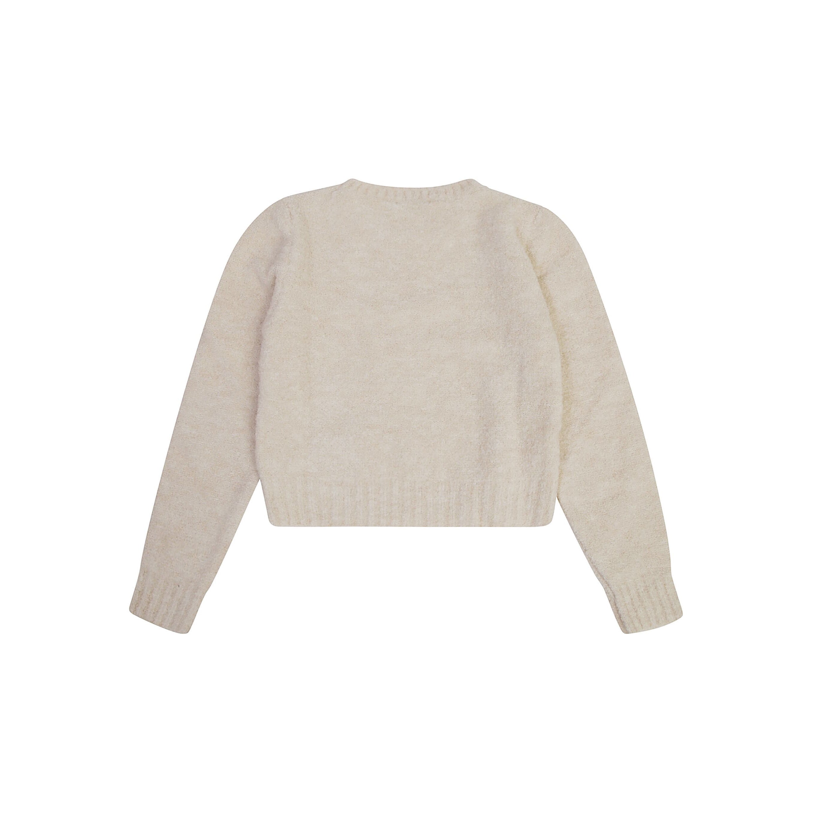 Girls Beige Knit Sweater