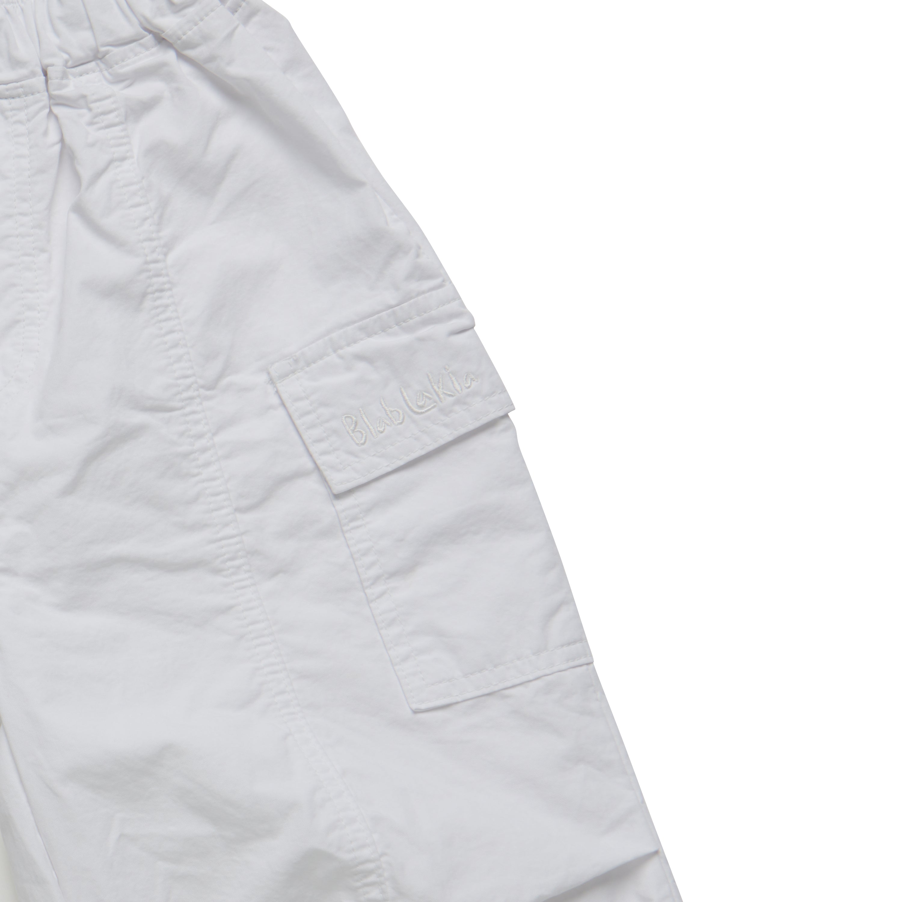 Boys & Girls White Cotton Trousers