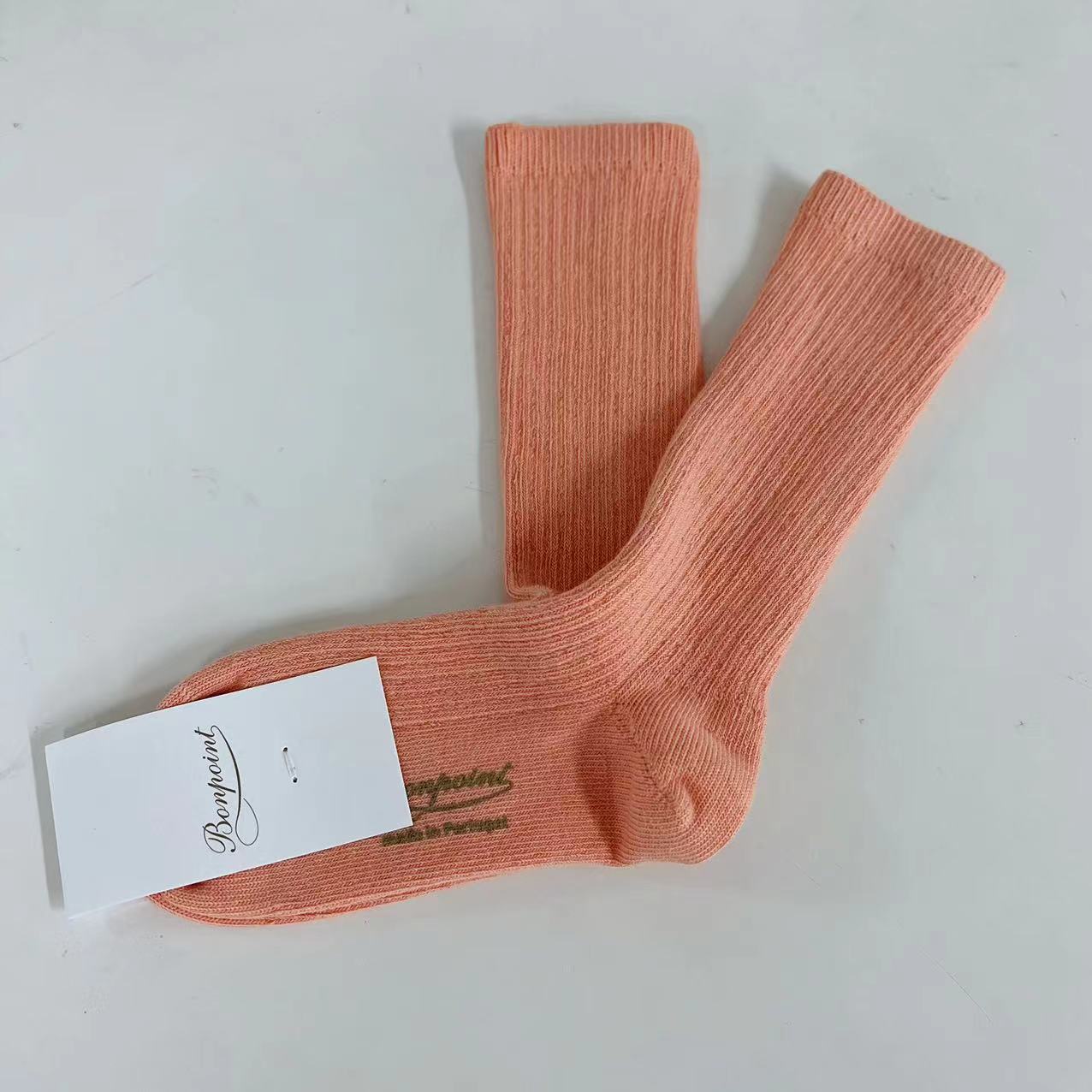 Girls Pink Cotton Socks