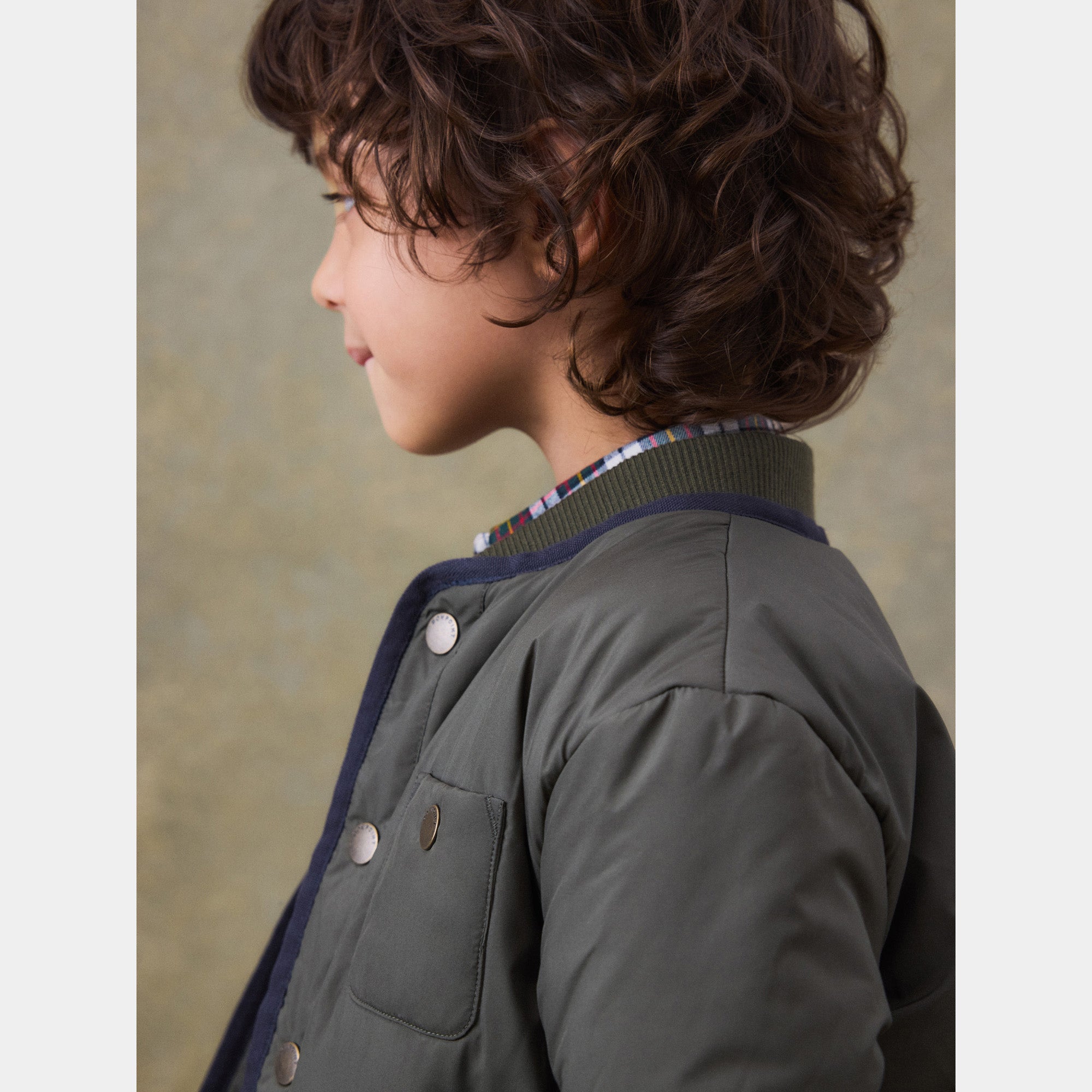 Boys Dark Green Padded Jacket