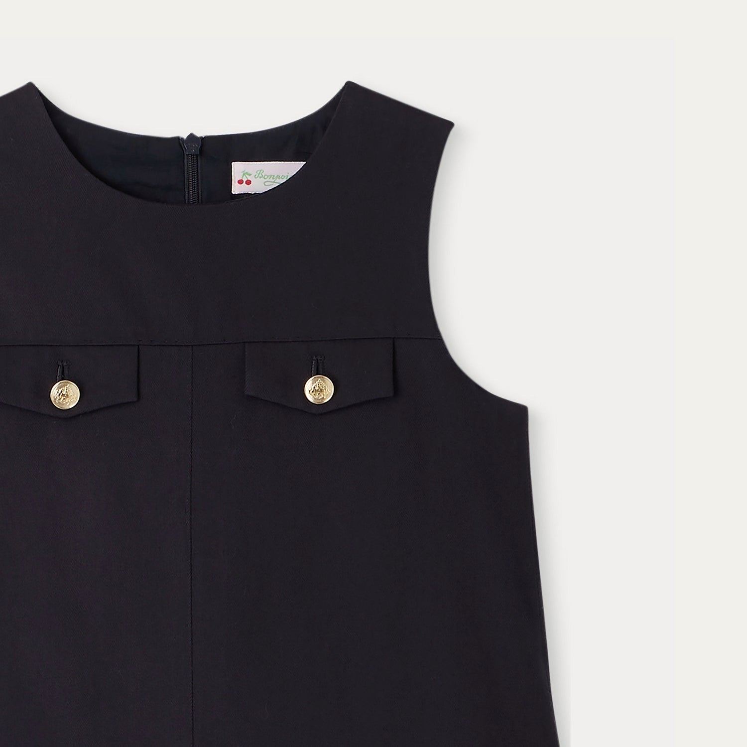 Girls Navy Cotton Dress