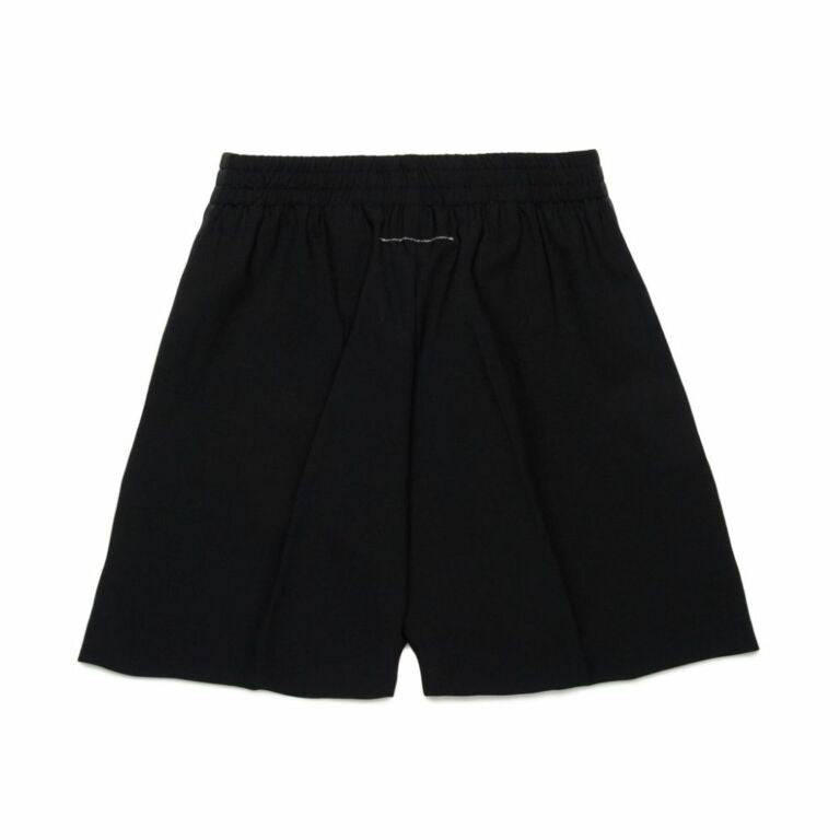 Girls Black Wool Shorts