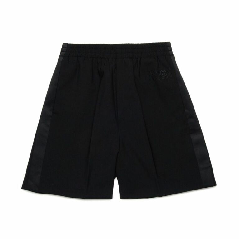 Girls Black Wool Shorts