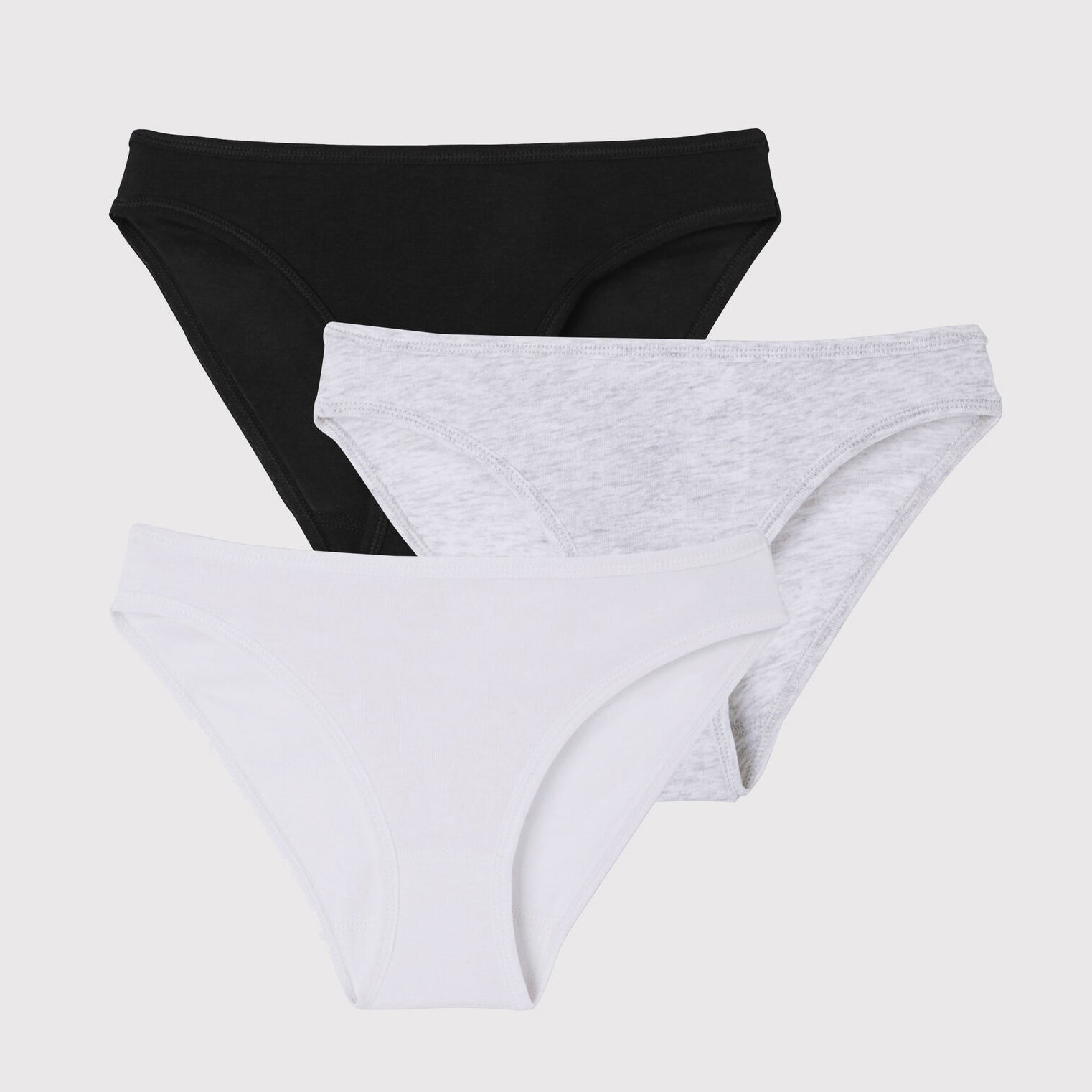 Girls White Cotton Underwear Set(3 Pack)