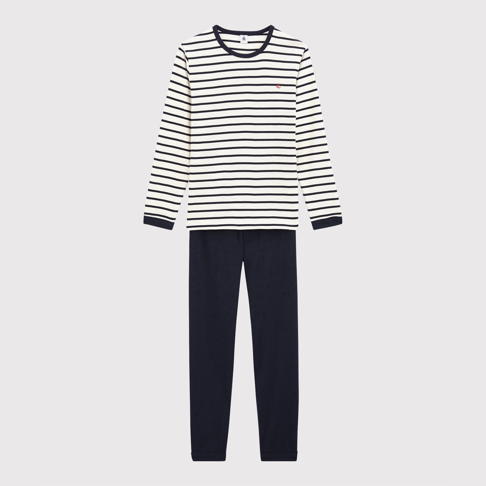 Boys Navy Stripes Cotton Nightwear Set