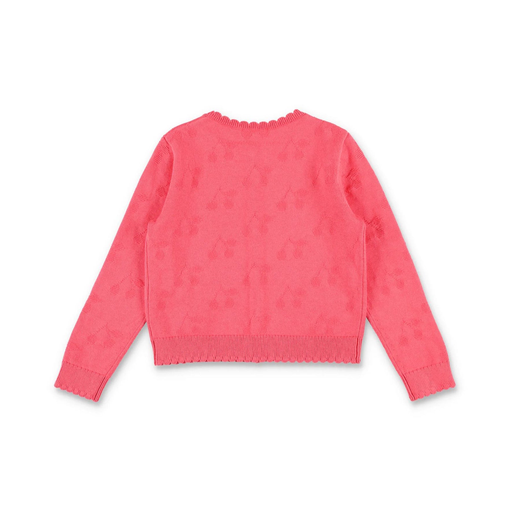 Girls Bright Pink Knit Cotton Cardigan