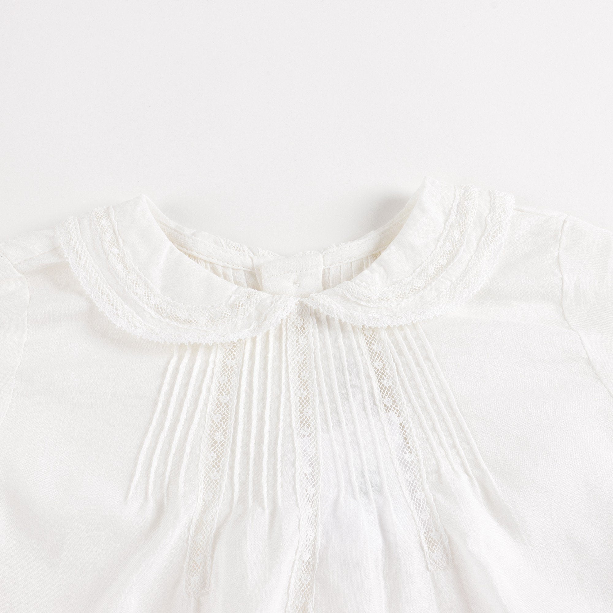 Baby Girls White Cotton Shirt