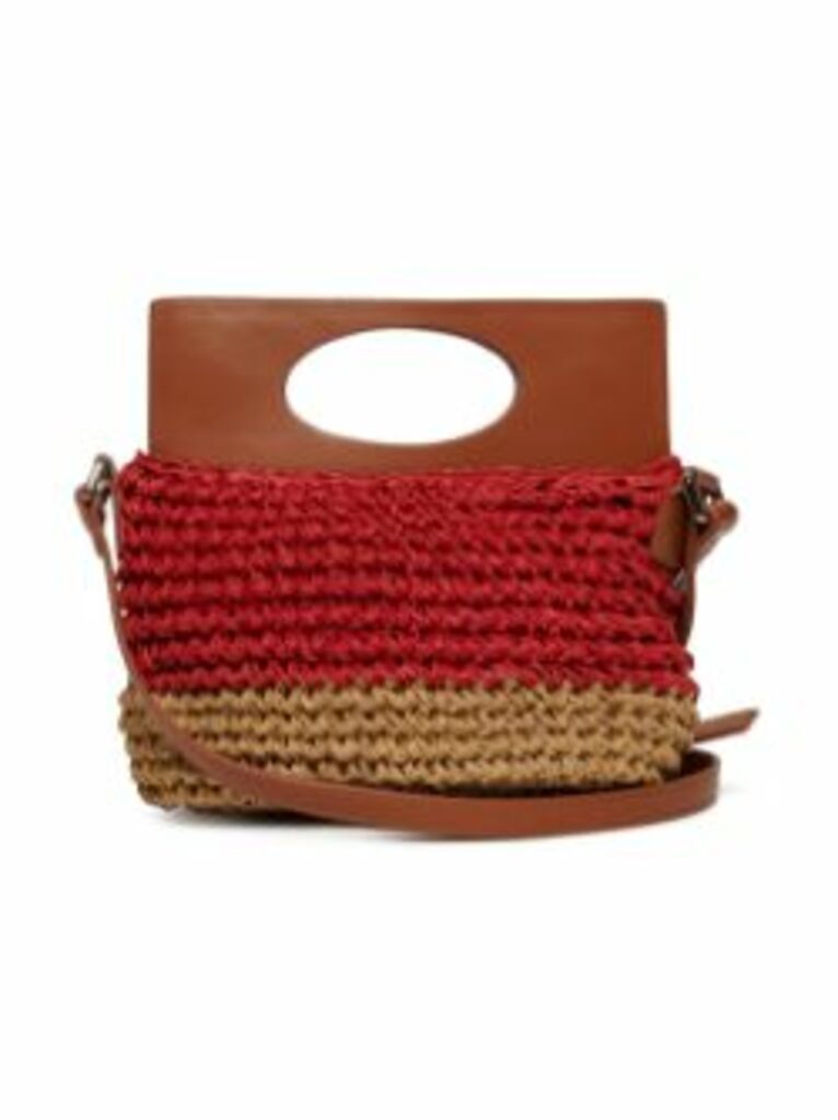 Girls Bright Red Woven Bag