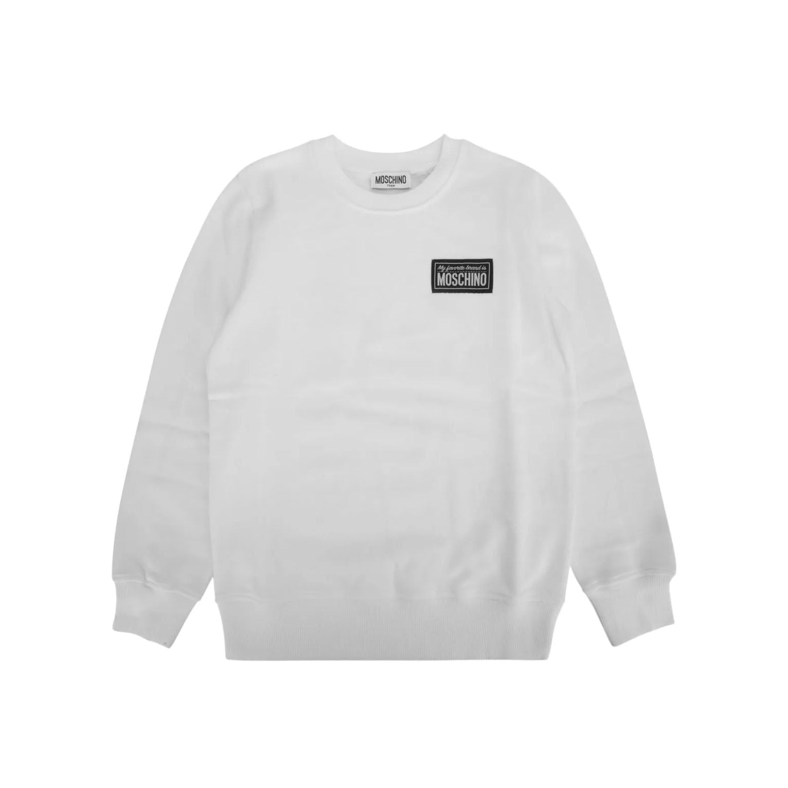 Boys & Girls White Cotton Sweatshirt