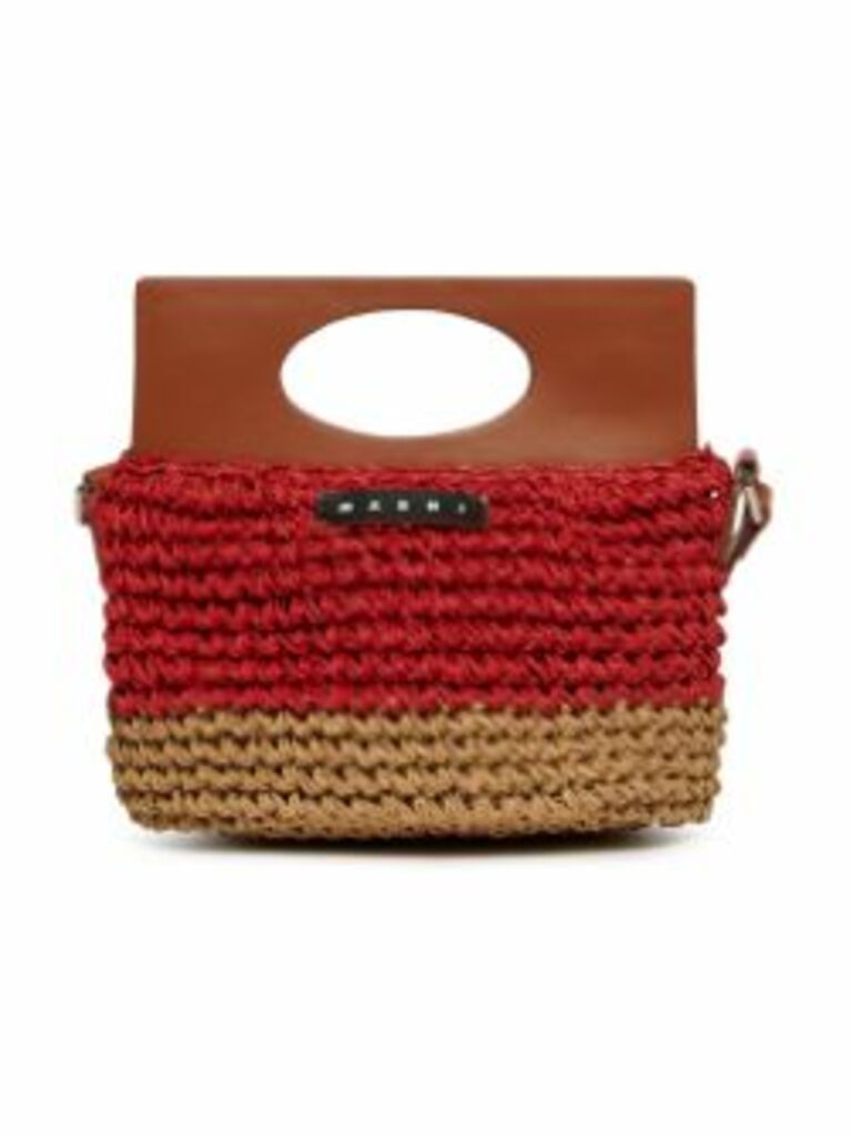 Girls Bright Red Woven Bag