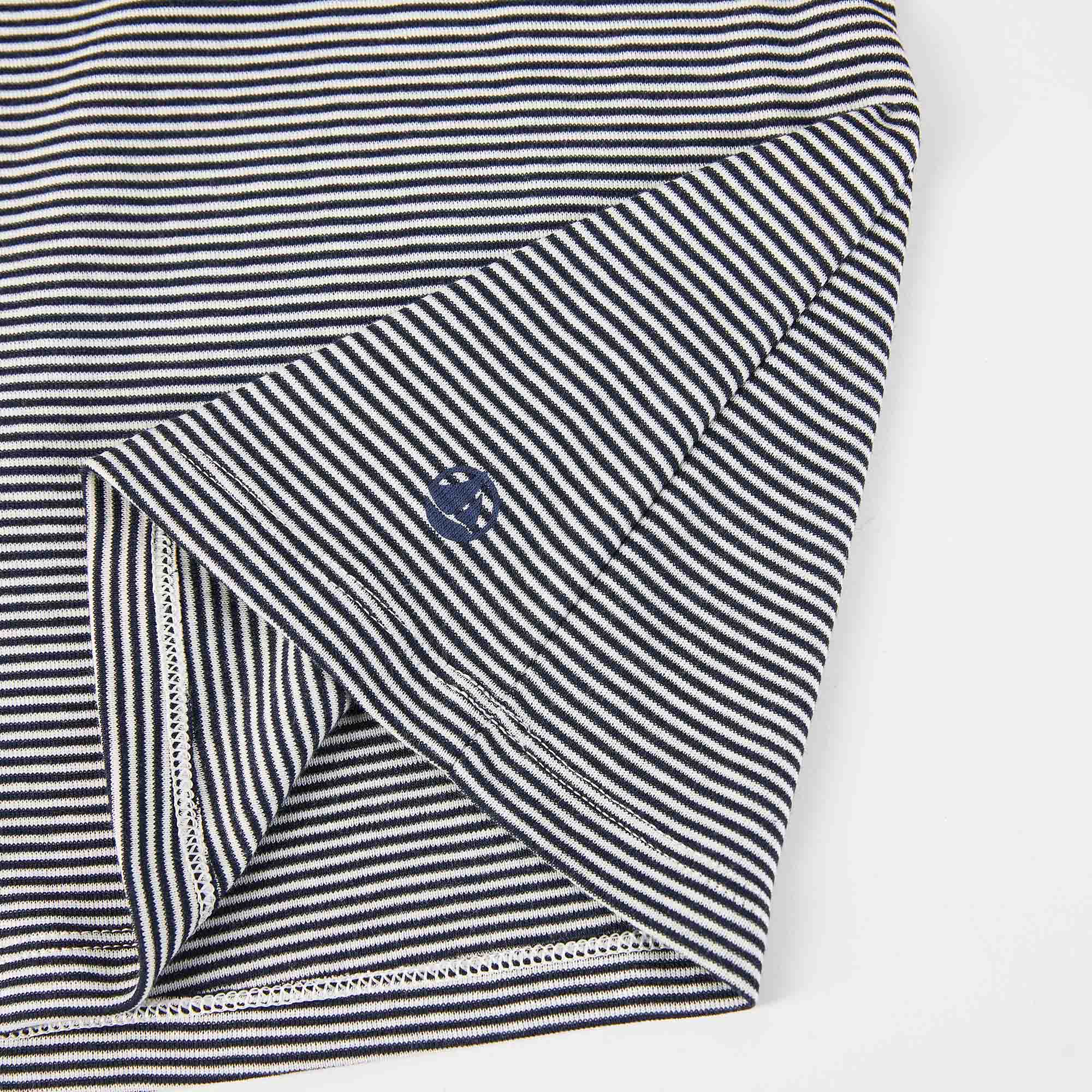 Girls Black Stripes Cotton T-Shirt