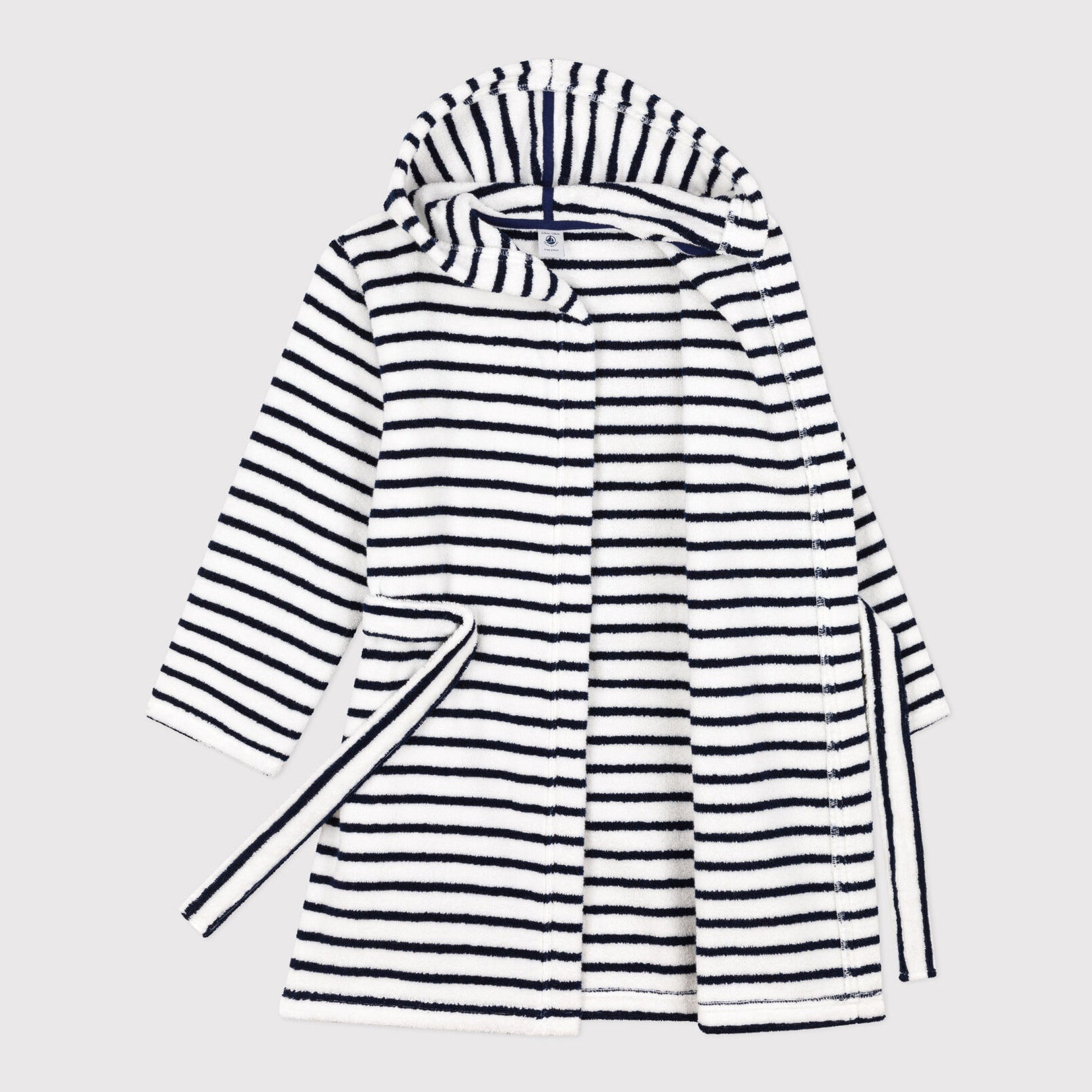 Boys & Girls Navy Stripes Cotton Bathrobe