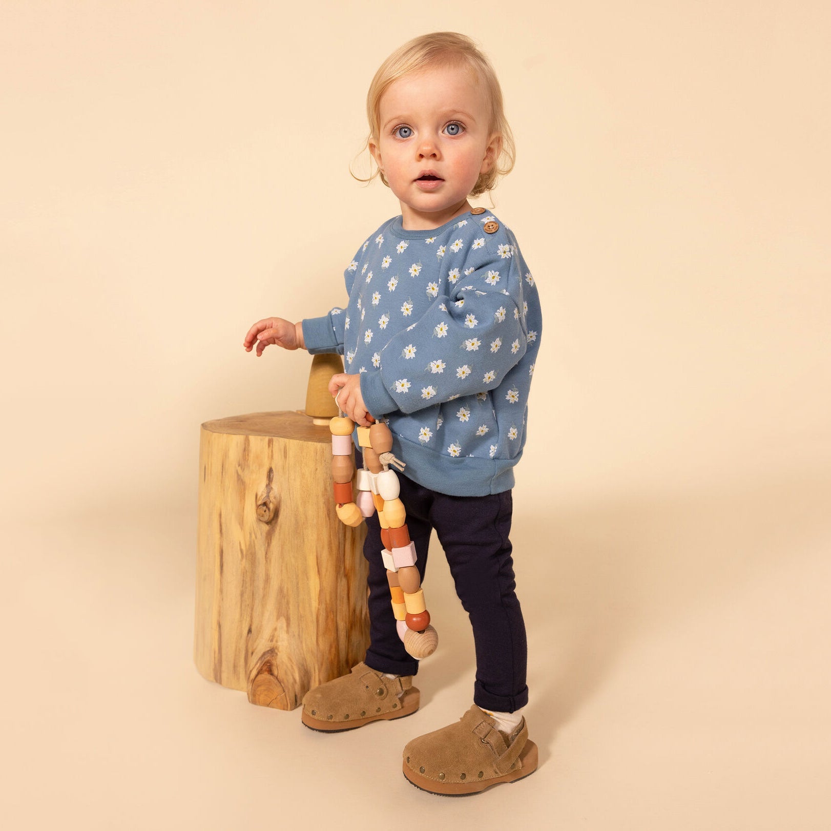 Baby Boys & Girls Navy Cotton Trousers