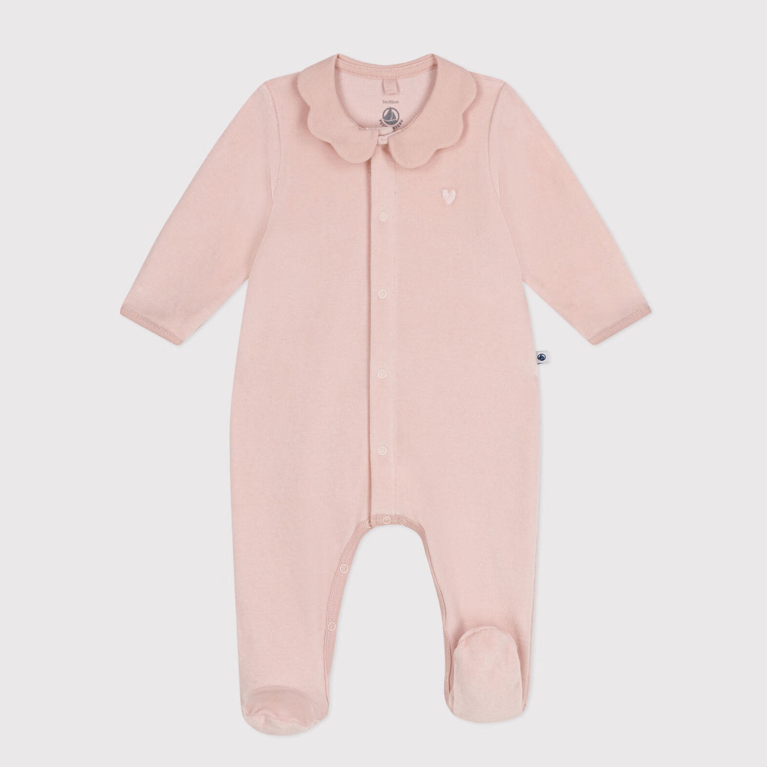 Baby Girls Pink Cotton Babysuit