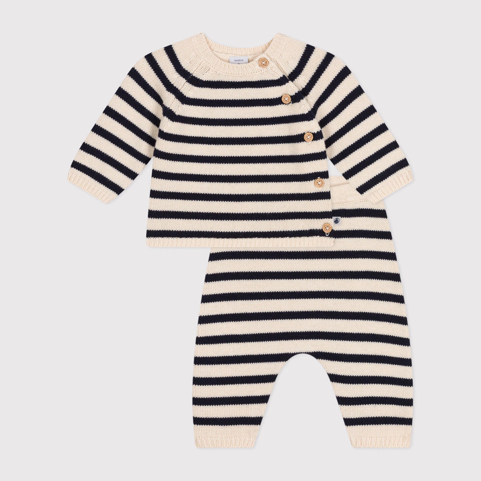 Baby Boys & Girls Navy Stripes Wool Set