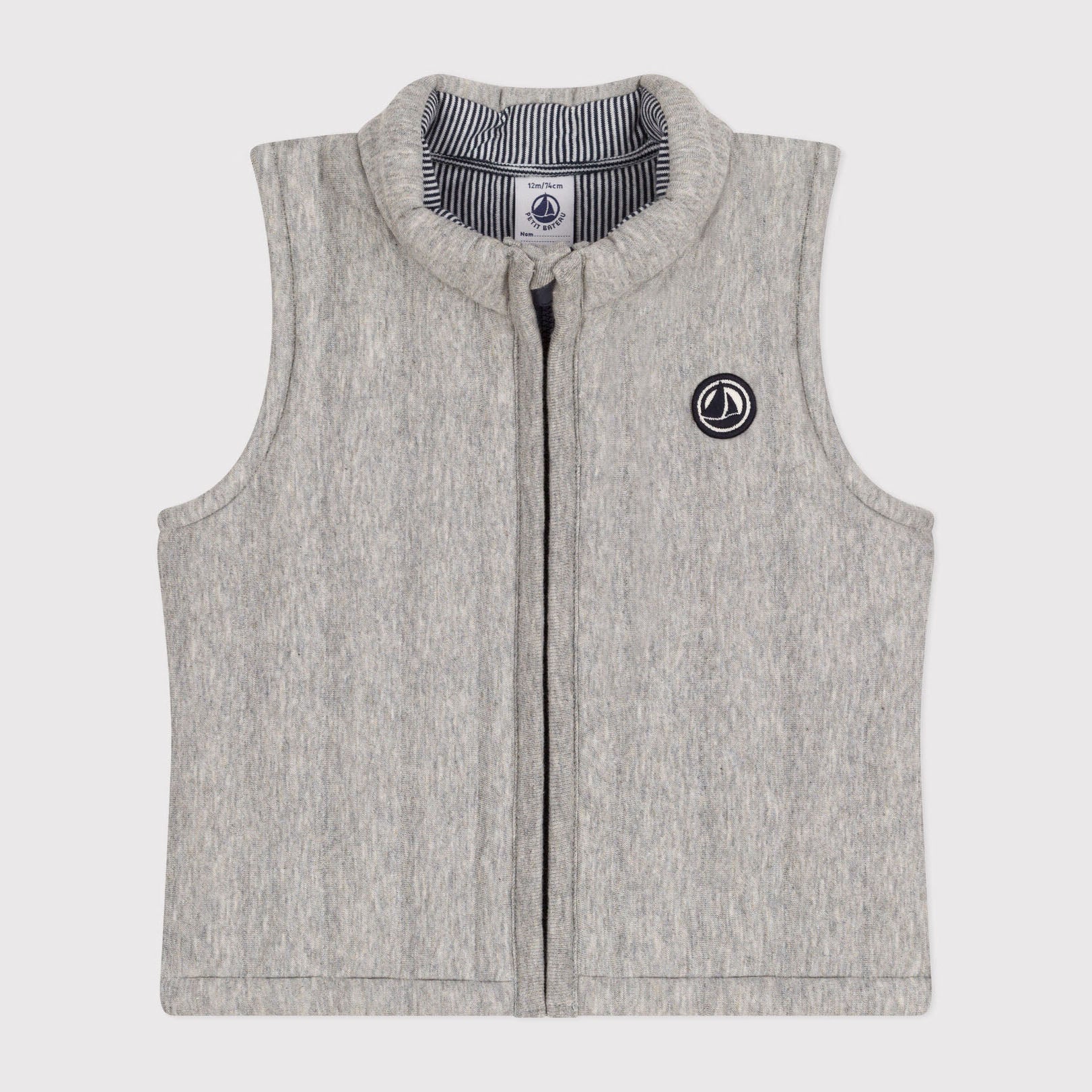 Baby Boys Grey Cotton Gilet